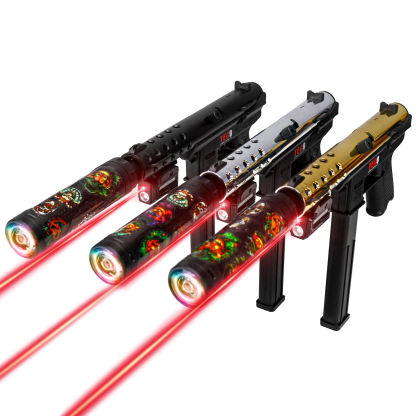 JOYNAS  TEC9 Gel Toy Gun, High Performance Cool Toy Gun,Colorful Luminous Silencer, High Performance Toy Gun, GelGun, Splatrball Gun, USB Rechargeable Automatic AssaultRifle Toy, Summer Toy Christmas Creative