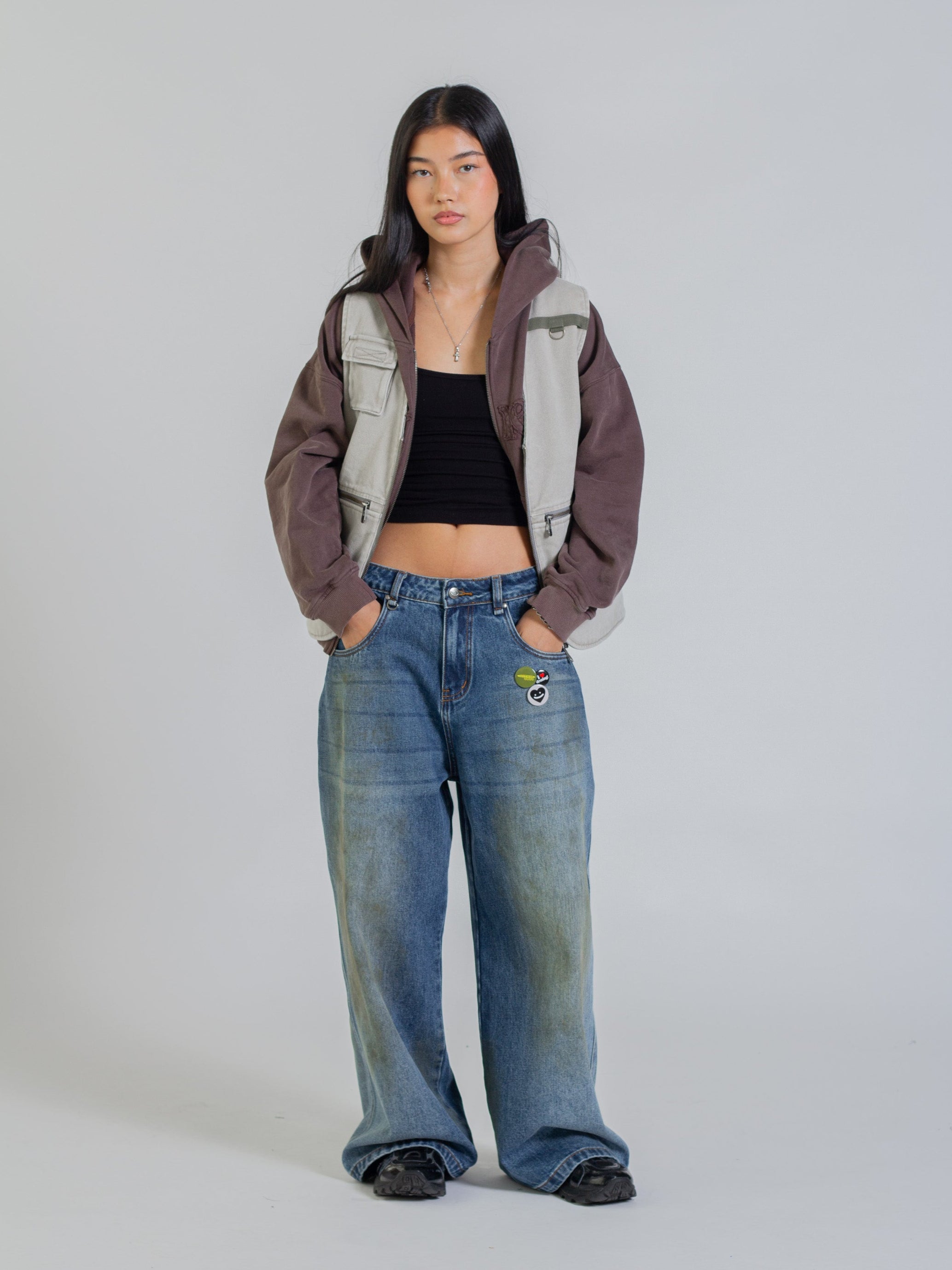 REVERSIBLE UTILITY VEST - GREEN/GREY