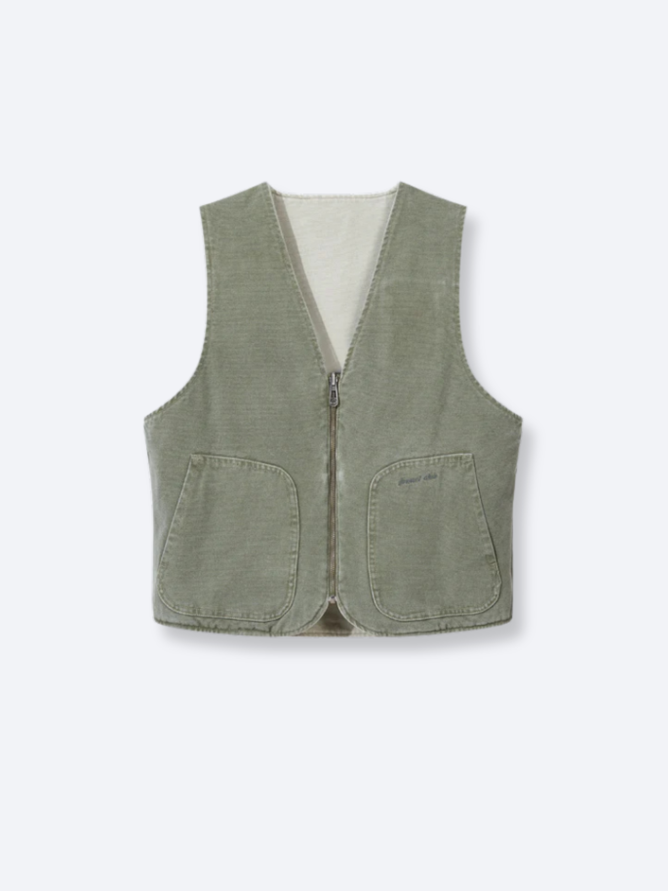 REVERSIBLE UTILITY VEST - GREEN/GREY