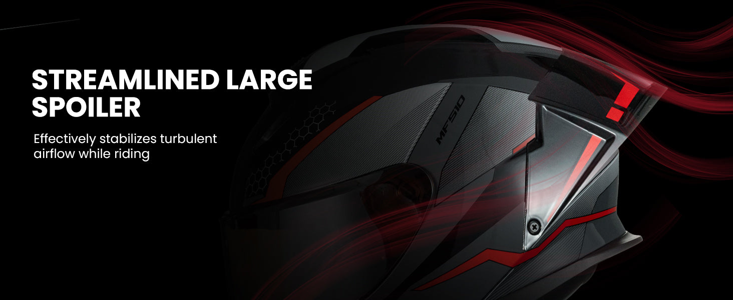 Aerodynamic rear exhaust spoiler