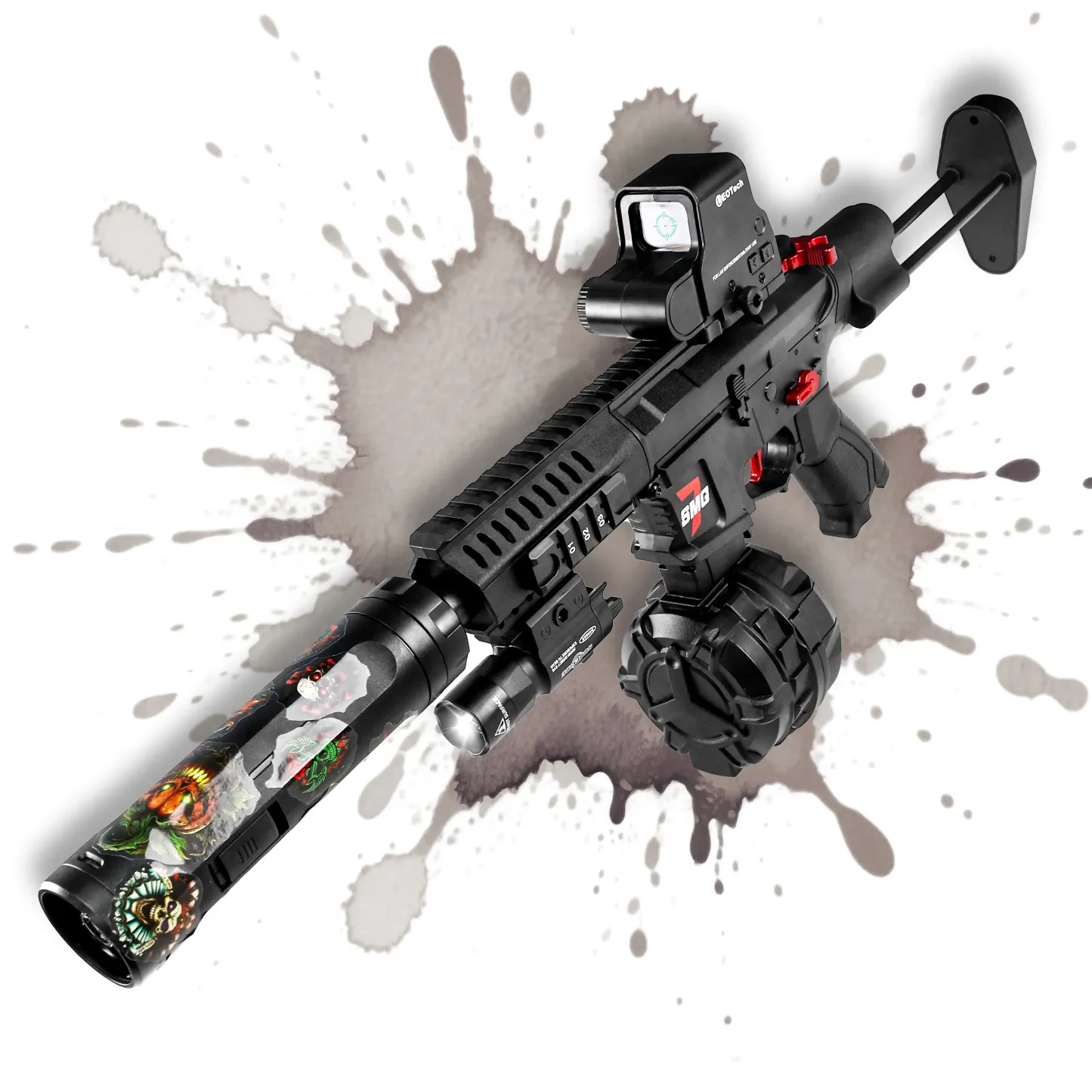 JOYNAS ARP7 Electric Gel Ball Impact Toy - Eco-Friendly Splash Ball Impact Toy, Automatic Outdoor Game Toy, Suitable for Active Team Games, Comes with DIY Halloween Stickers, Great for Halloween and Christmas Gifts
