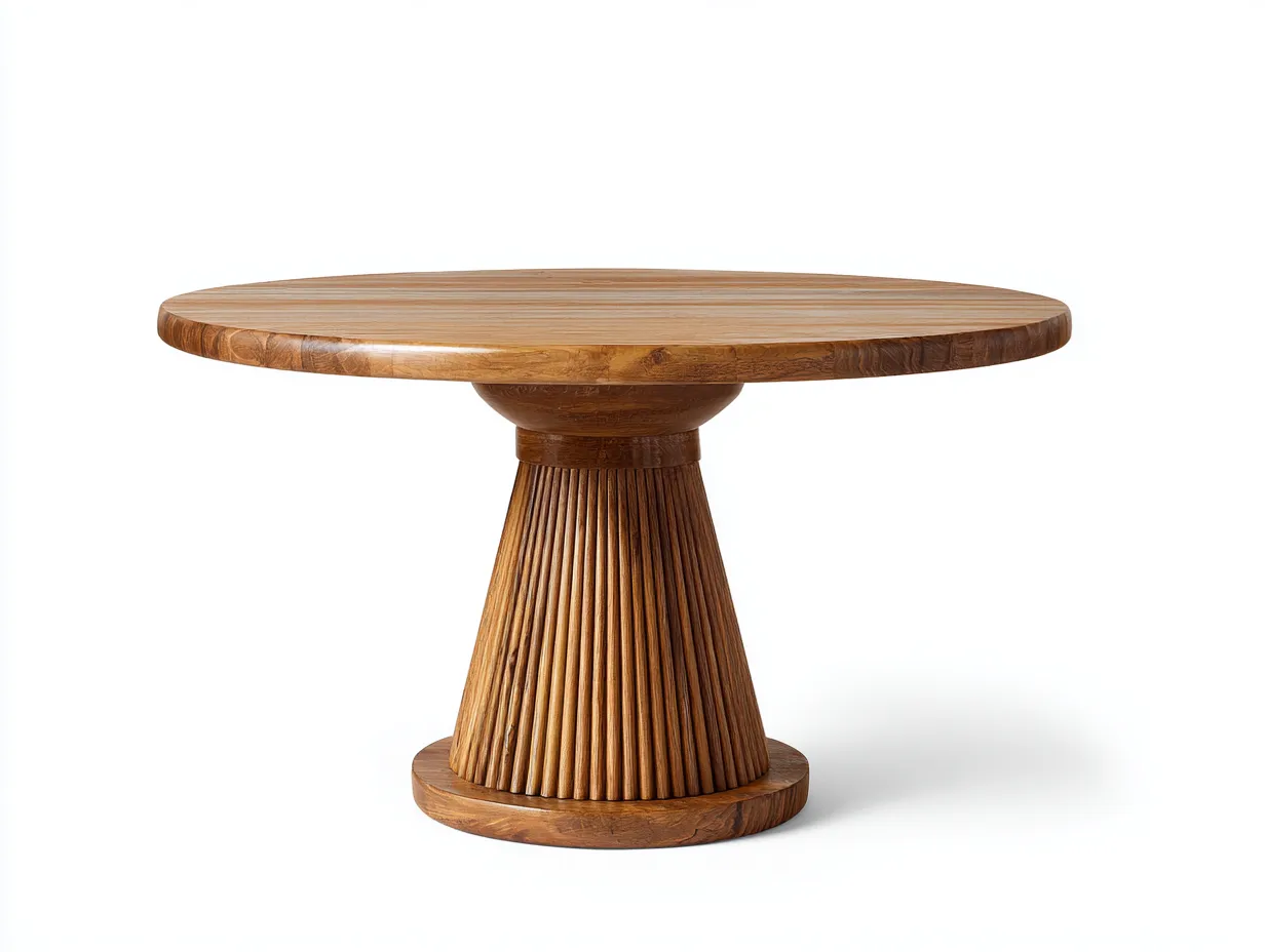 Tavolo da giardino-legno massello-140x140x76 cm-marrone-stile elegante-Panorionest