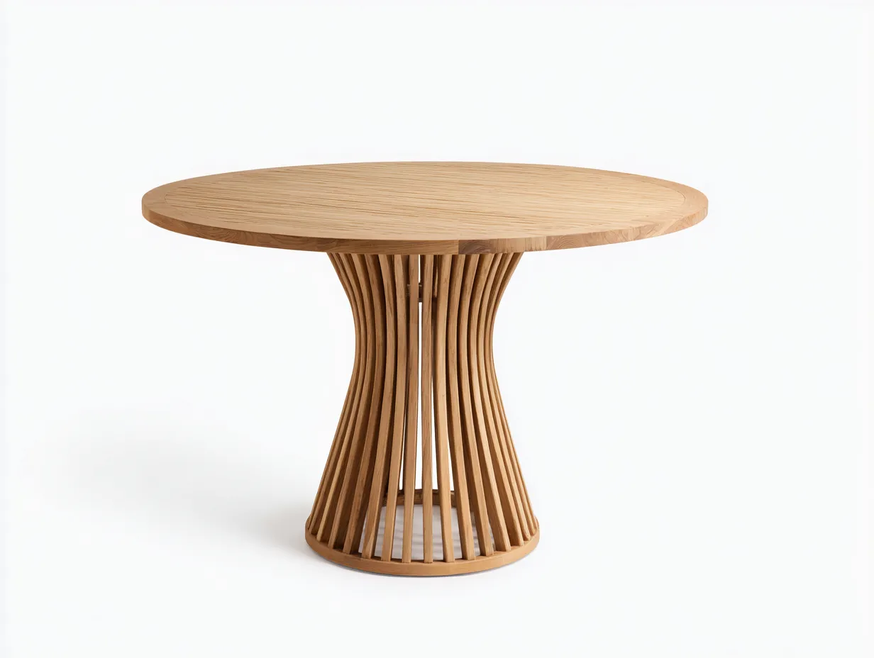 Tavolo da giardino-legno massello-130x130x75 cm-marrone chiaro-stile moderno-Panorionest