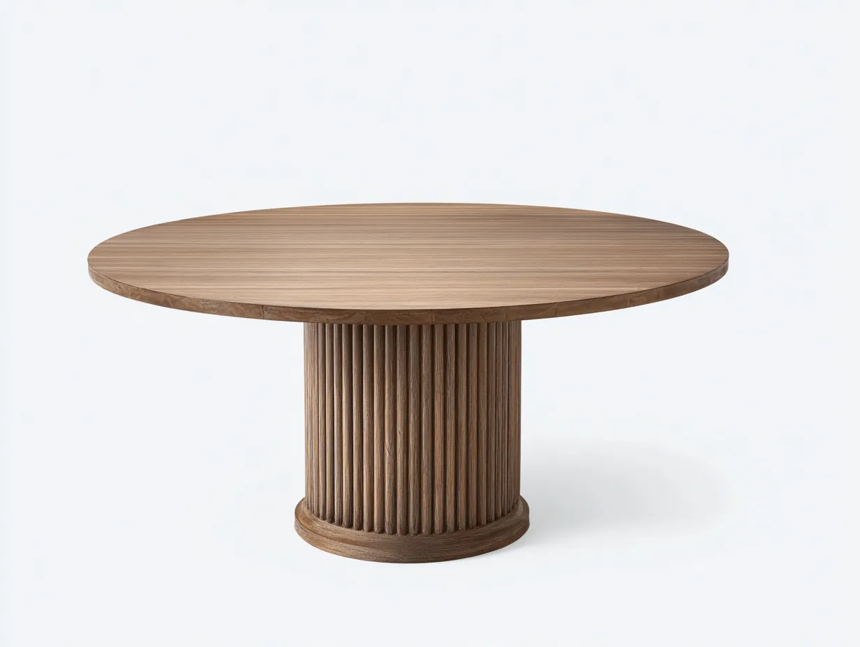 Tavolo da giardino-legno massello-150x150x76 cm-marrone scuro-stile contemporaneo-Panorionest