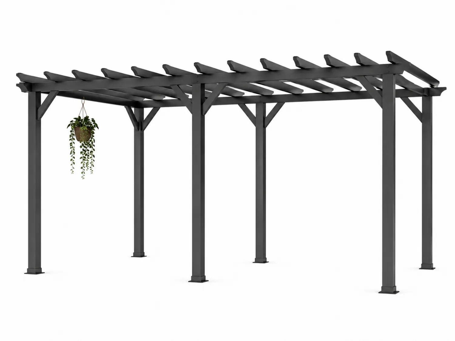 Pergola metalowa stalowa 300x400x250 cm Antracyt