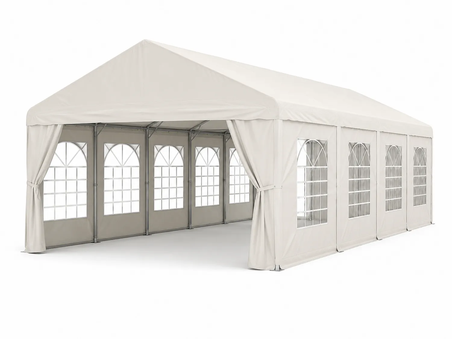 Namiot imprezowy PVC stal 6x12m Biały