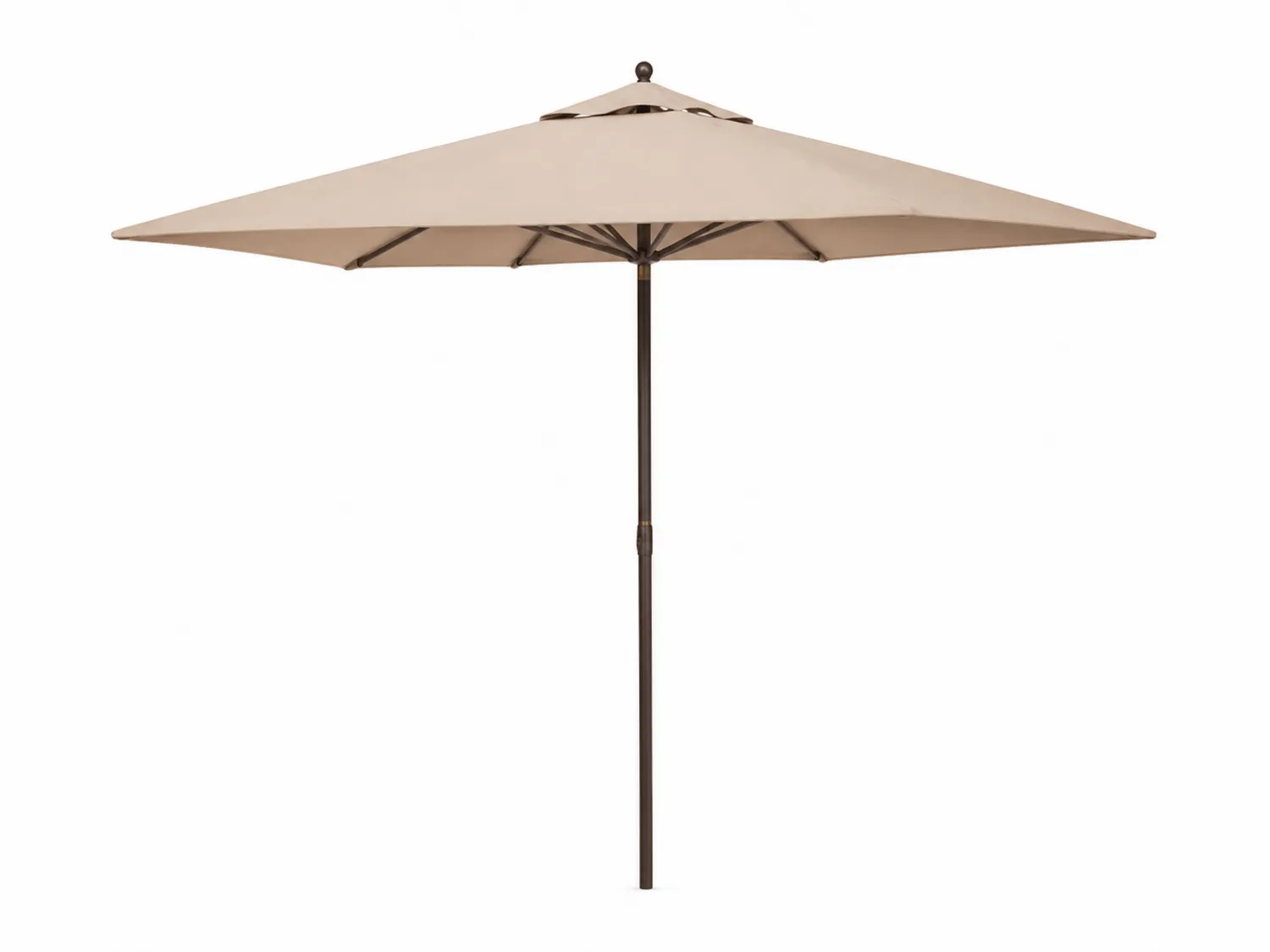 Parasol ogrodowy okrągły 300 cm poliester stalowy beżowy