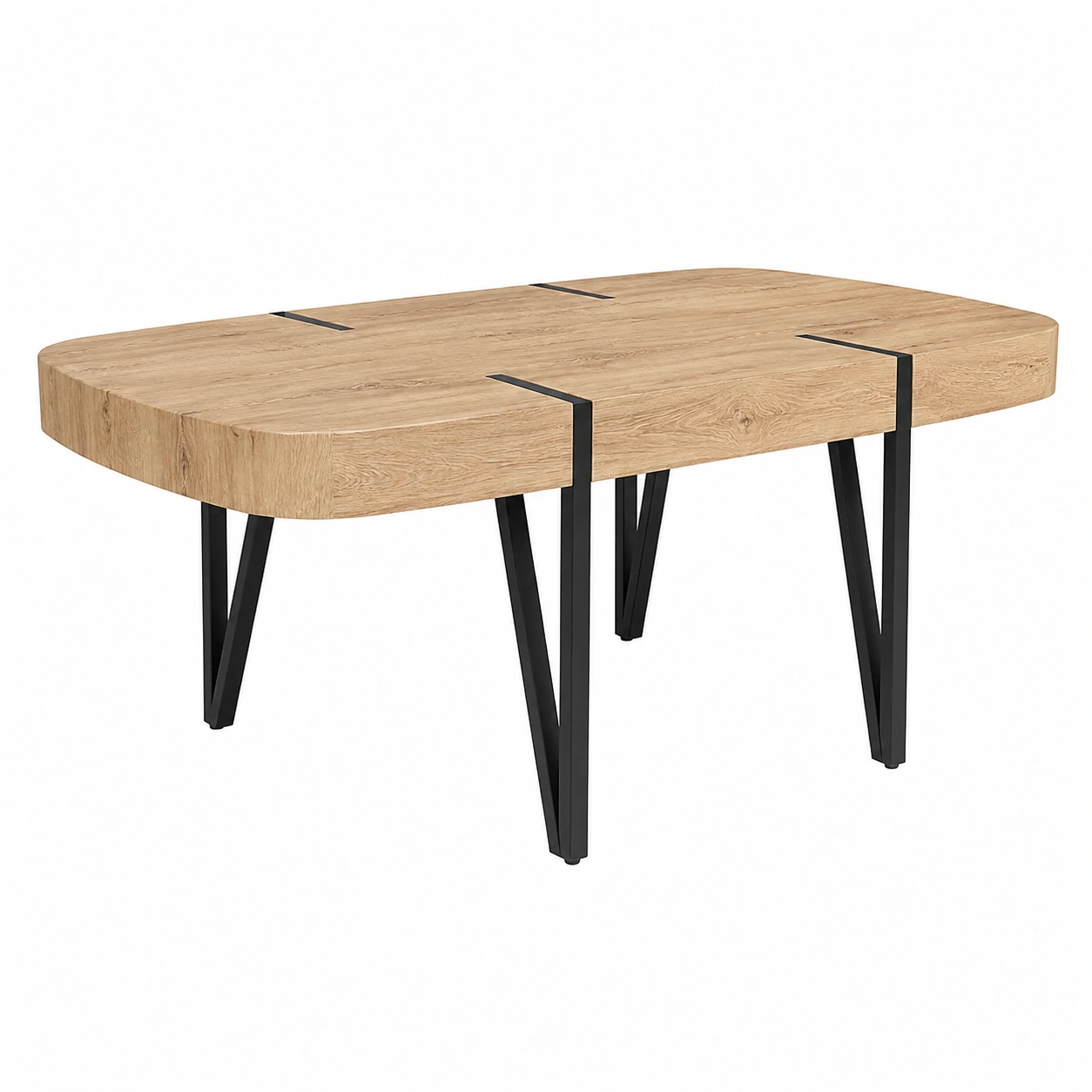 Mesa Comedor Moderna Roble Natural Industrial-SelviaRoom