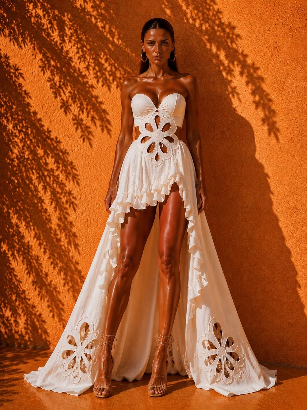 Zariah White Strapless Dress