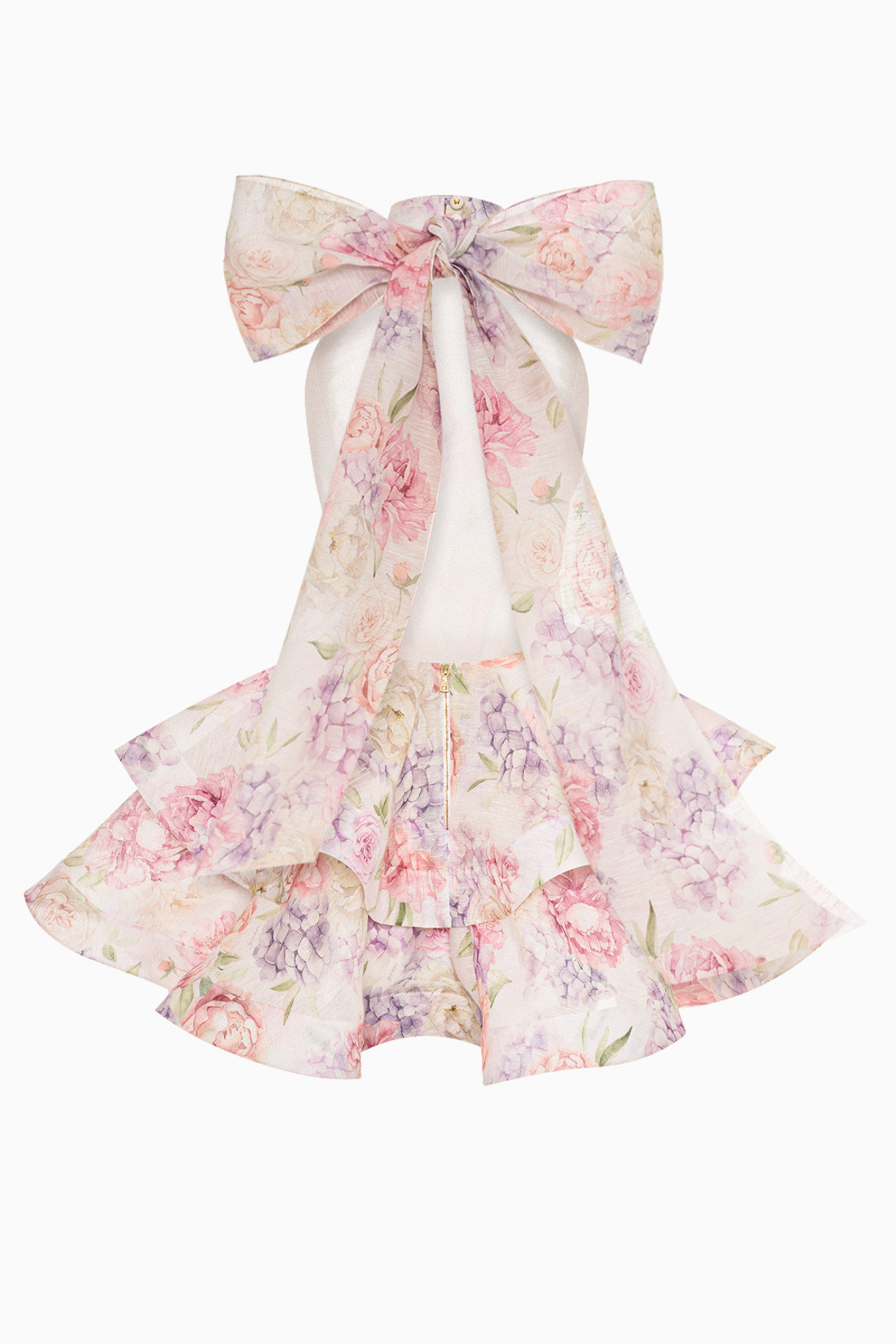 Abrielle Floral Halter Neck Mini Dress