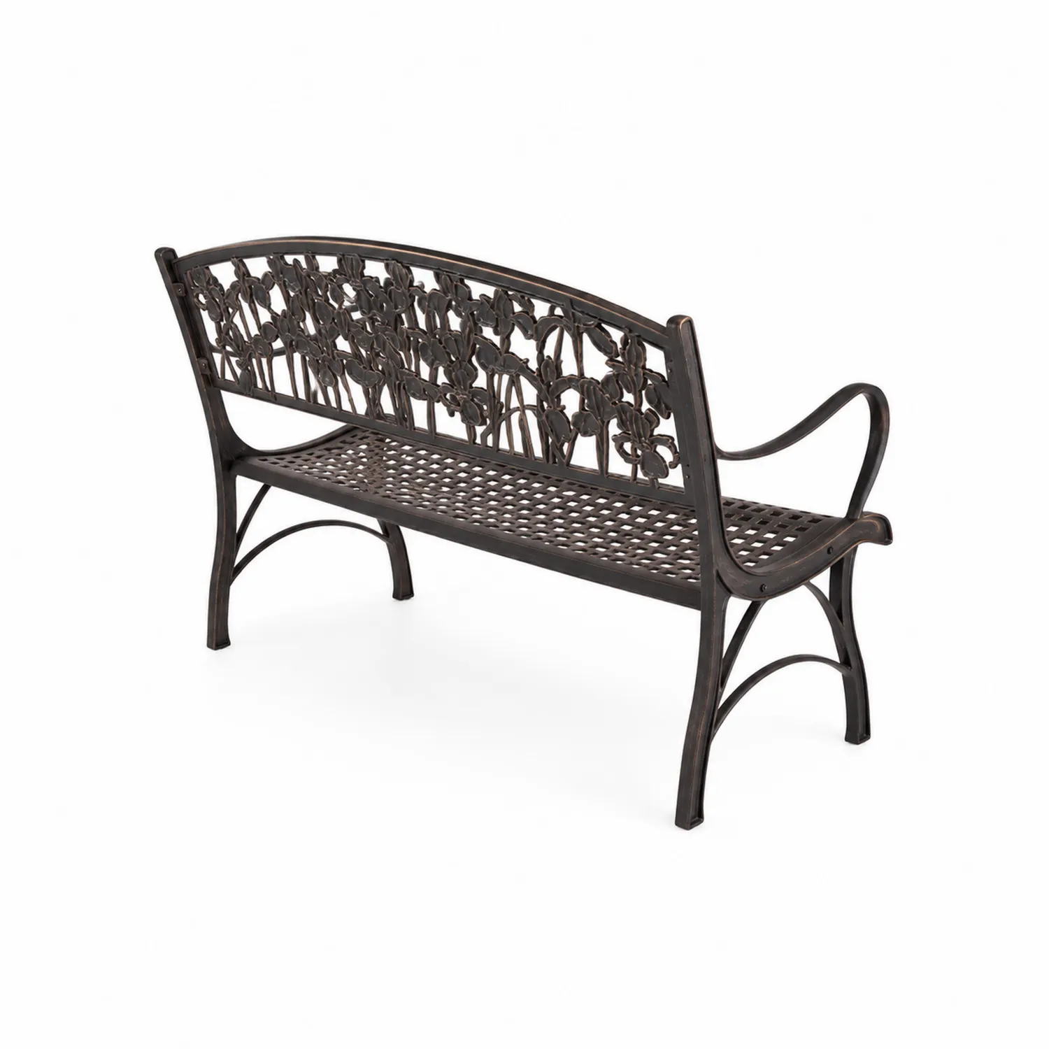 Ławka ogrodowa żeliwna czarna 120 cm