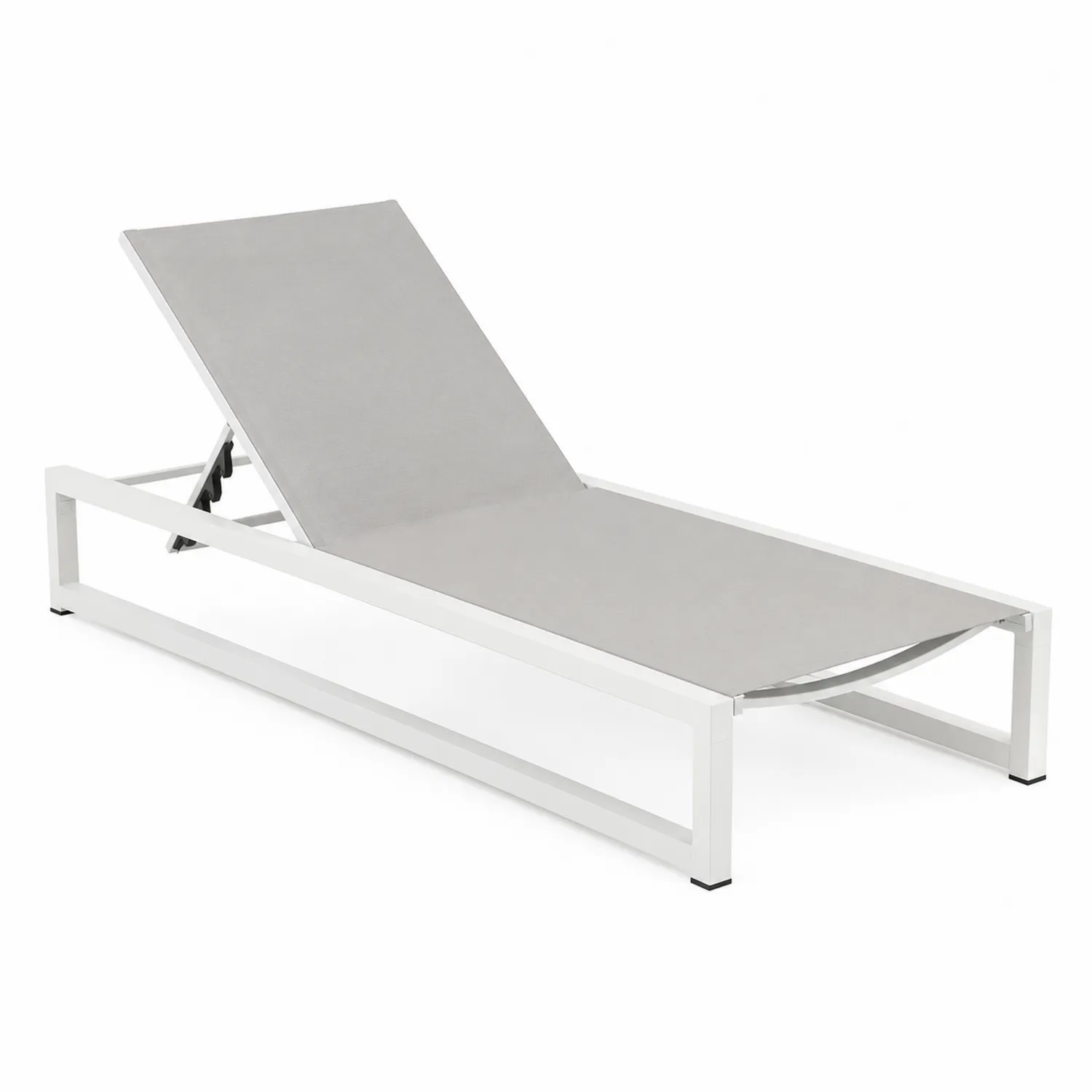 Leżak aluminiowy szaro-biały 200x70 cm