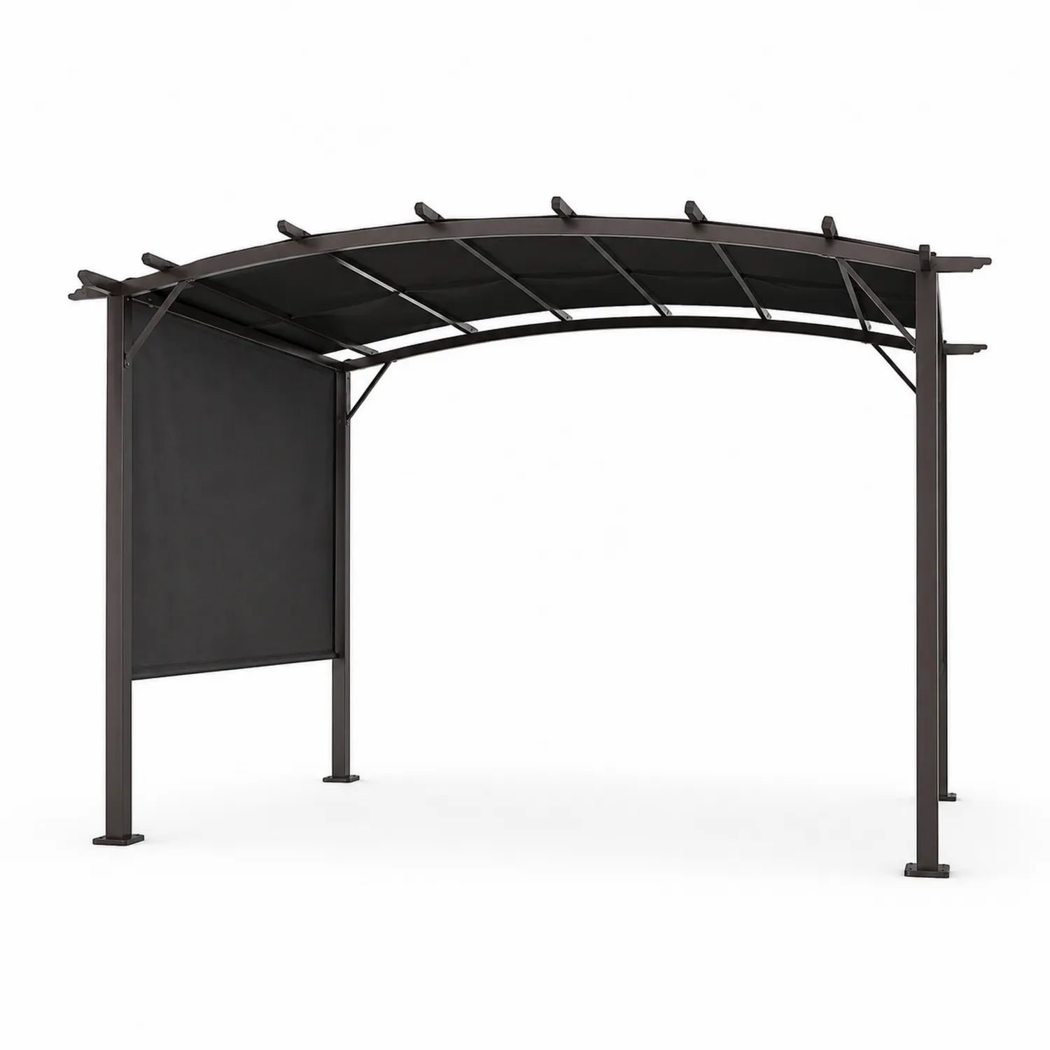 Pergola łukowa wykonana z aluminium i poliwęglanu 300x300 cm, kolor Antracyt
