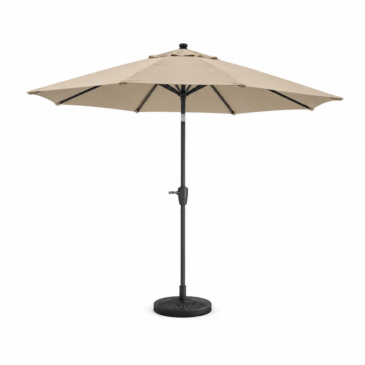 Parasol ogrodowy aluminiowy 300 cm poliester beżowy
