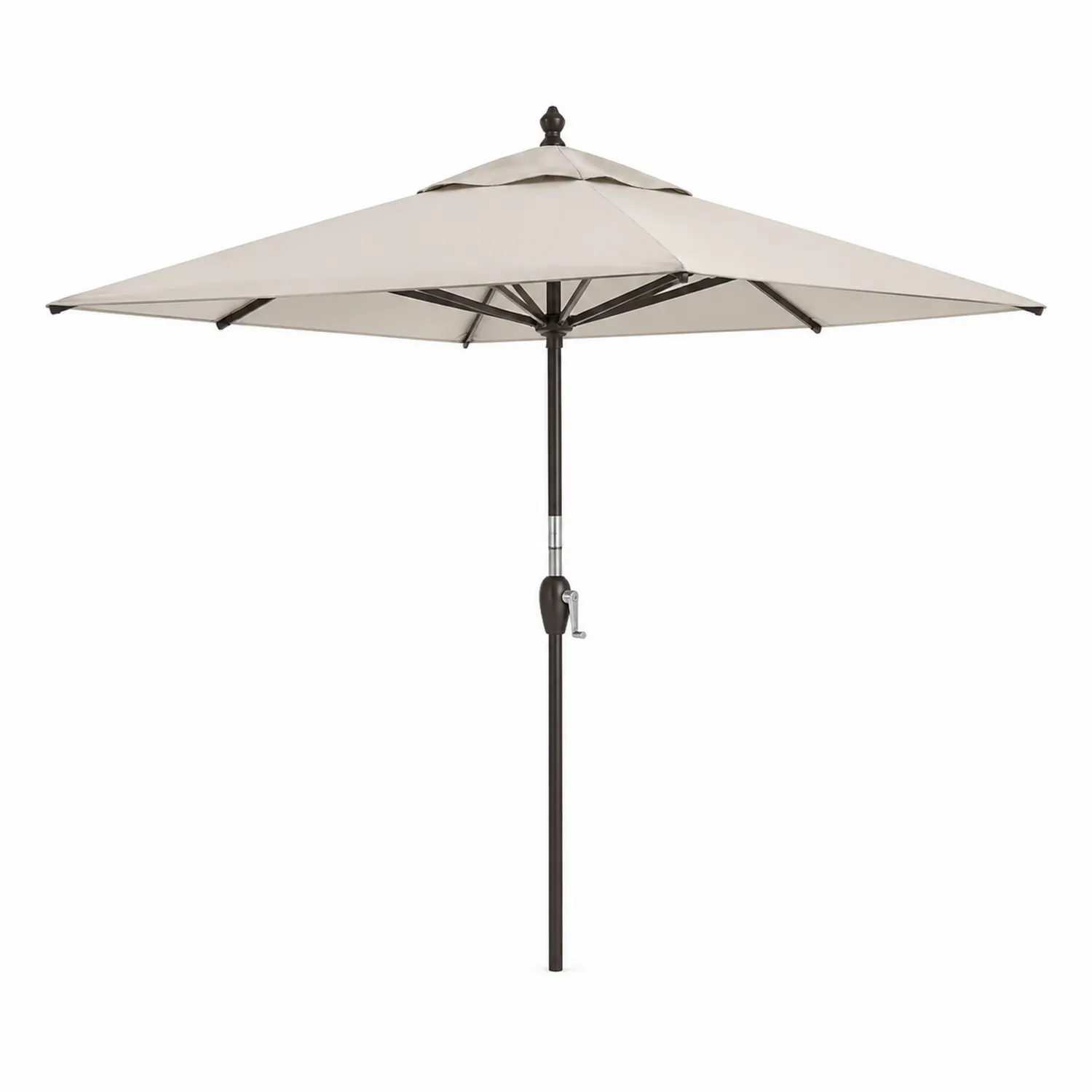Parasol ogrodowy okrągły 240 cm tkanina poliestrowa beżowy czarny