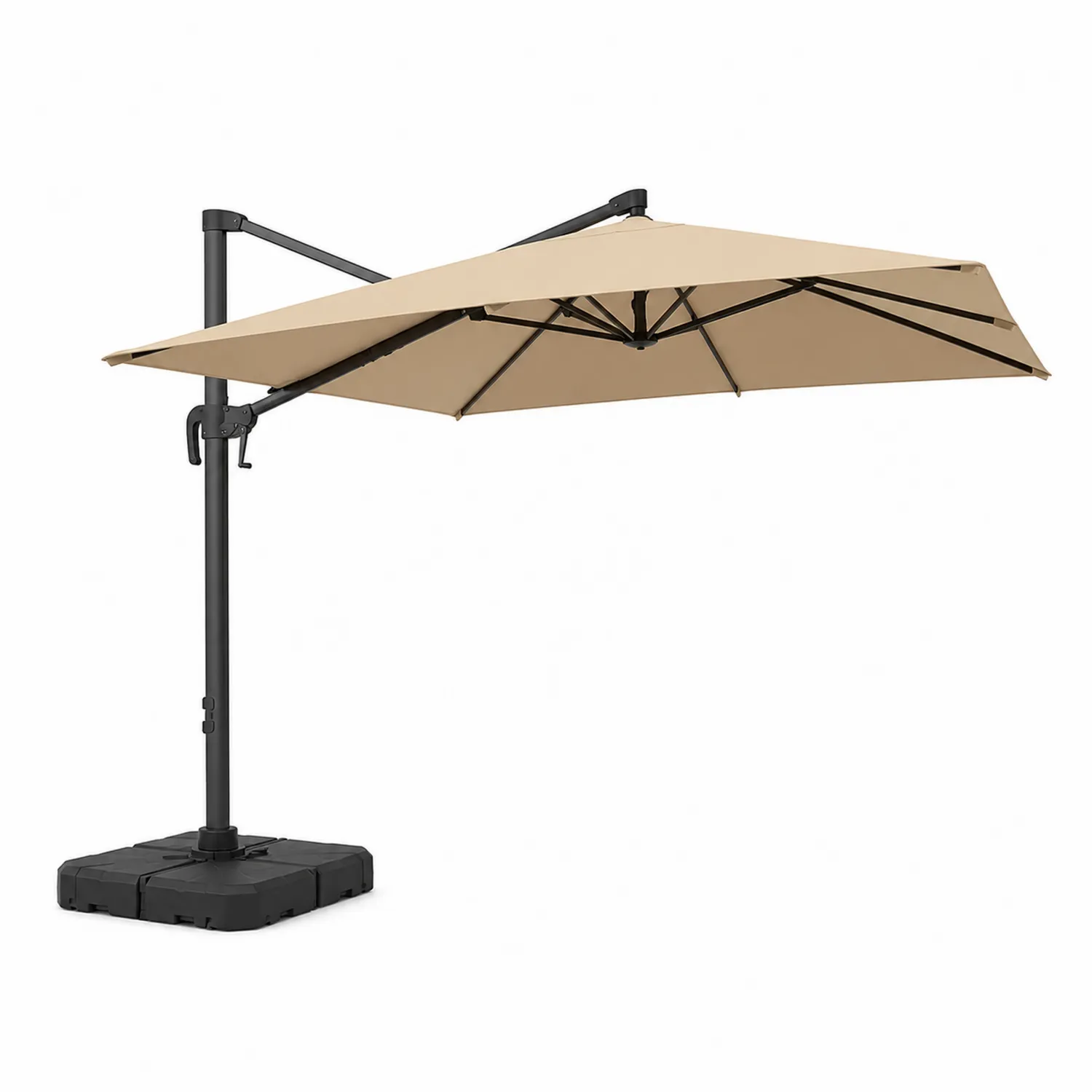 Parasol ogrodowy kwadratowy 3m aluminium, poliester