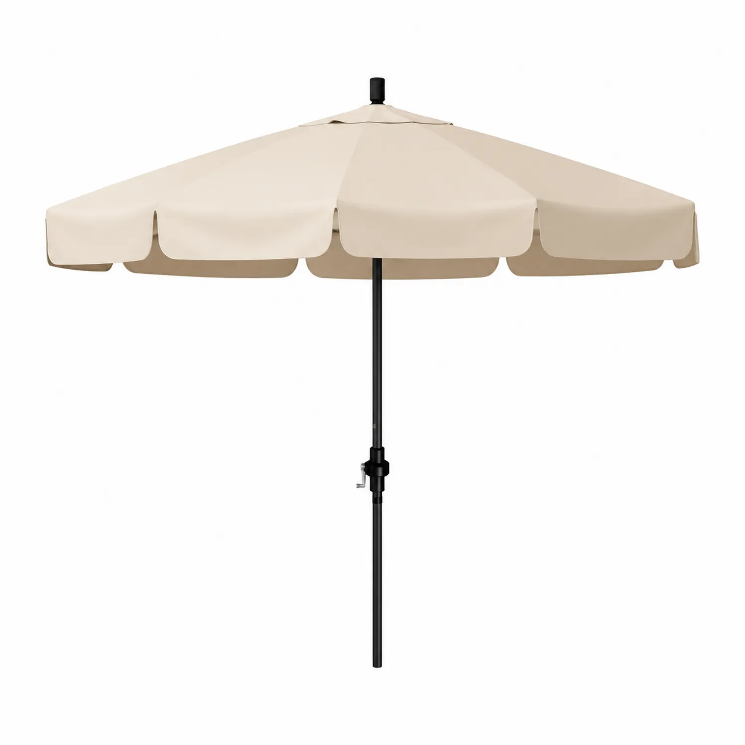 Parasol ogrodowy okrągły 200 cm poliester beżowy