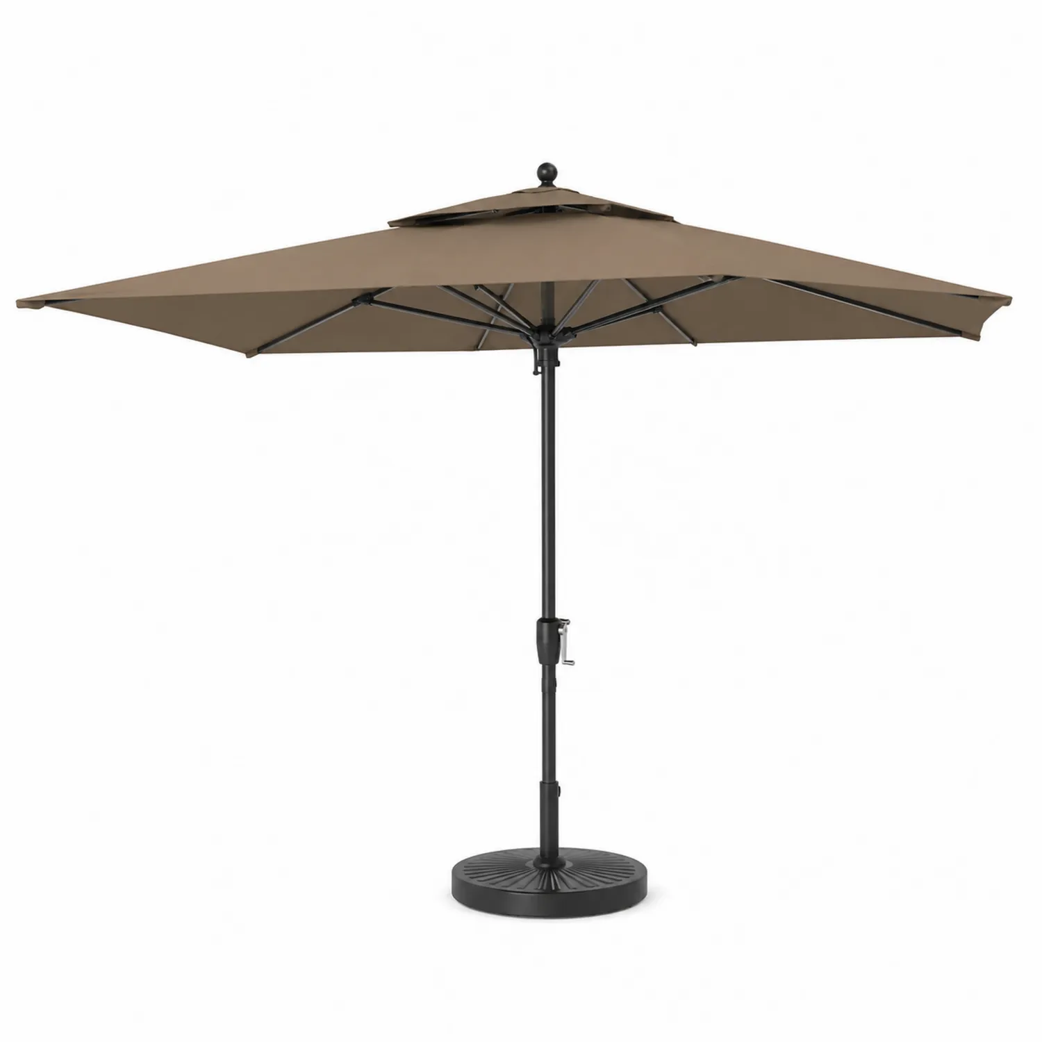 Parasol ogrodowy 3x2 m poliester Brązowy