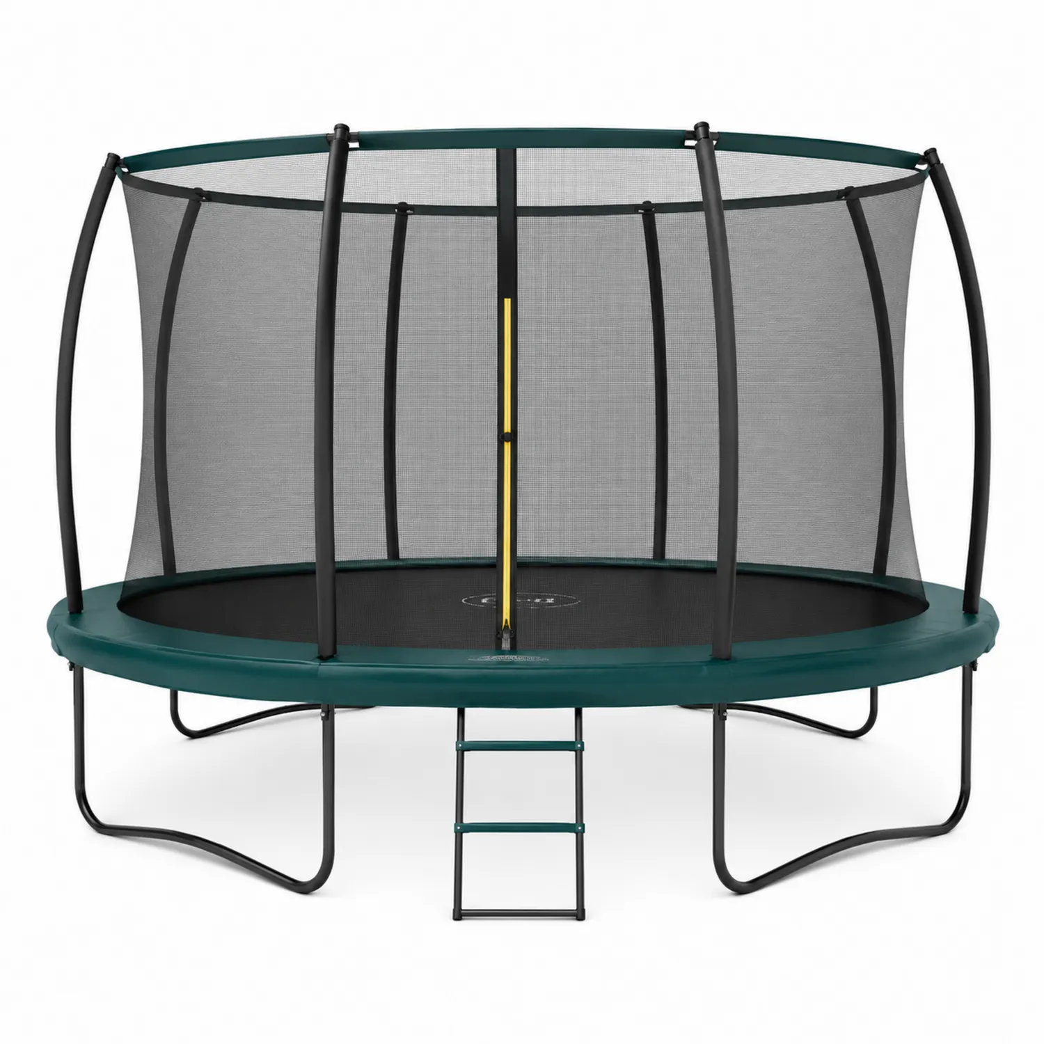 Trampolina ogrodowa okrągła 305 cm stal poliester zielony