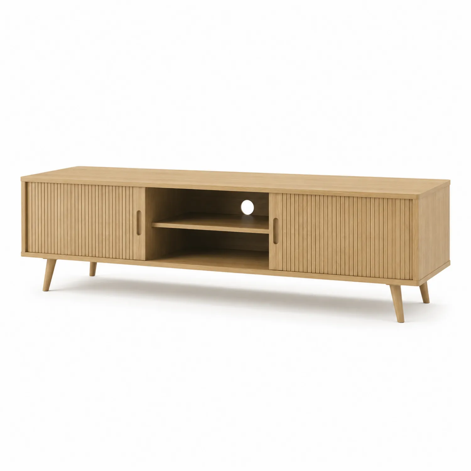 Szafka RTV z drewna dębowego 180x40x50 cm