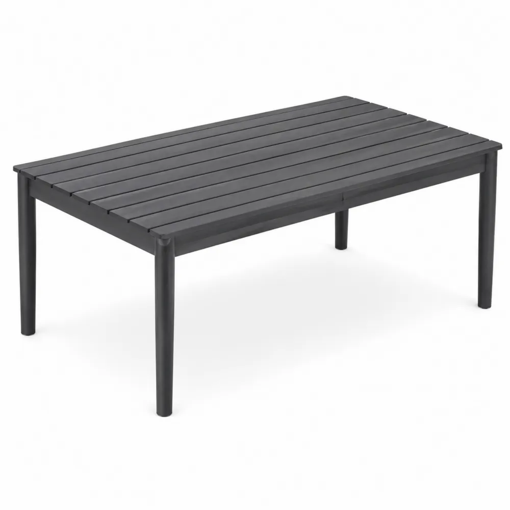 Table de jardin en aluminium gris 160x90x75 cm-Solvatrinela