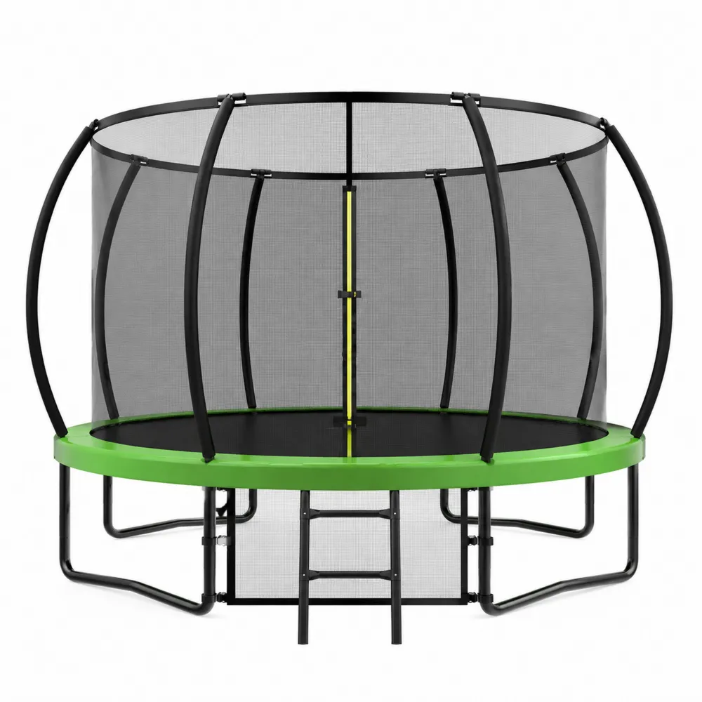 Trampoline en Acier avec Filet de Protection 305 cm Vert-Solvatrinela