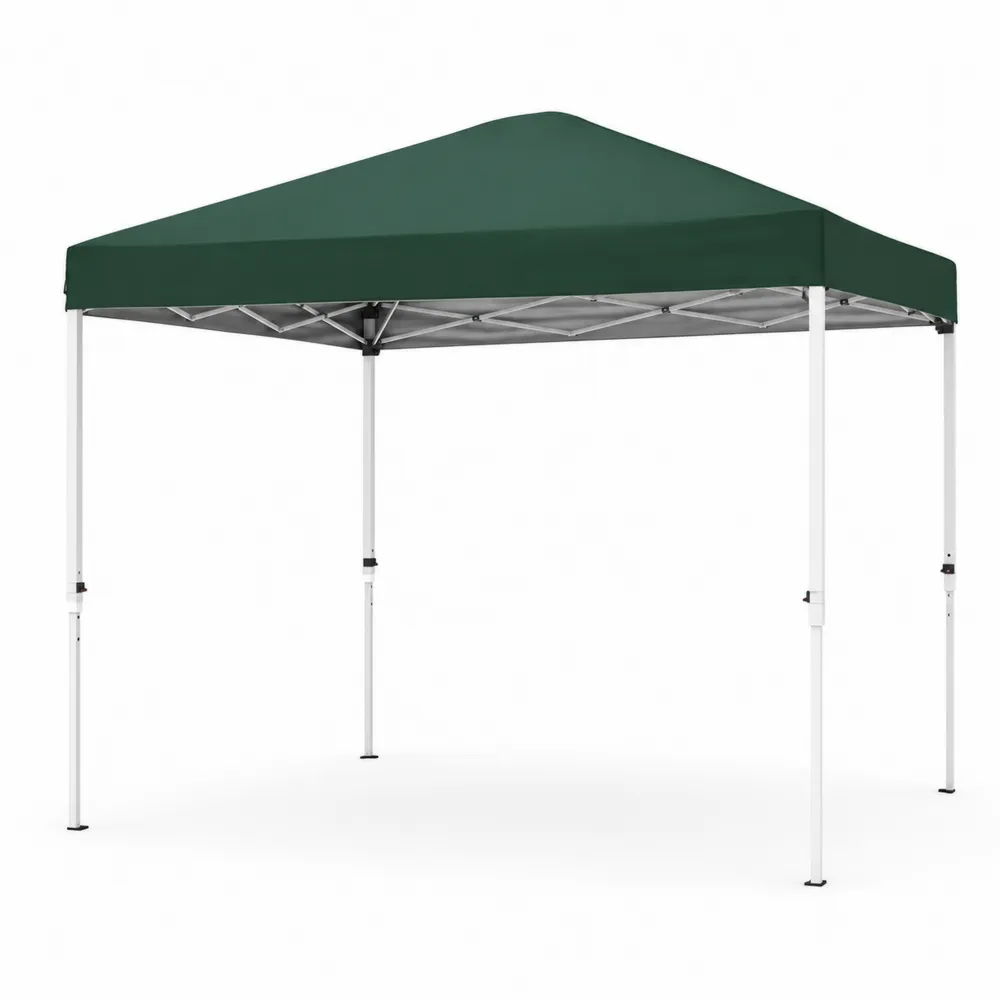 Tente pliante extérieure 3x3m en acier et toile polyester vert-Solvatrinela