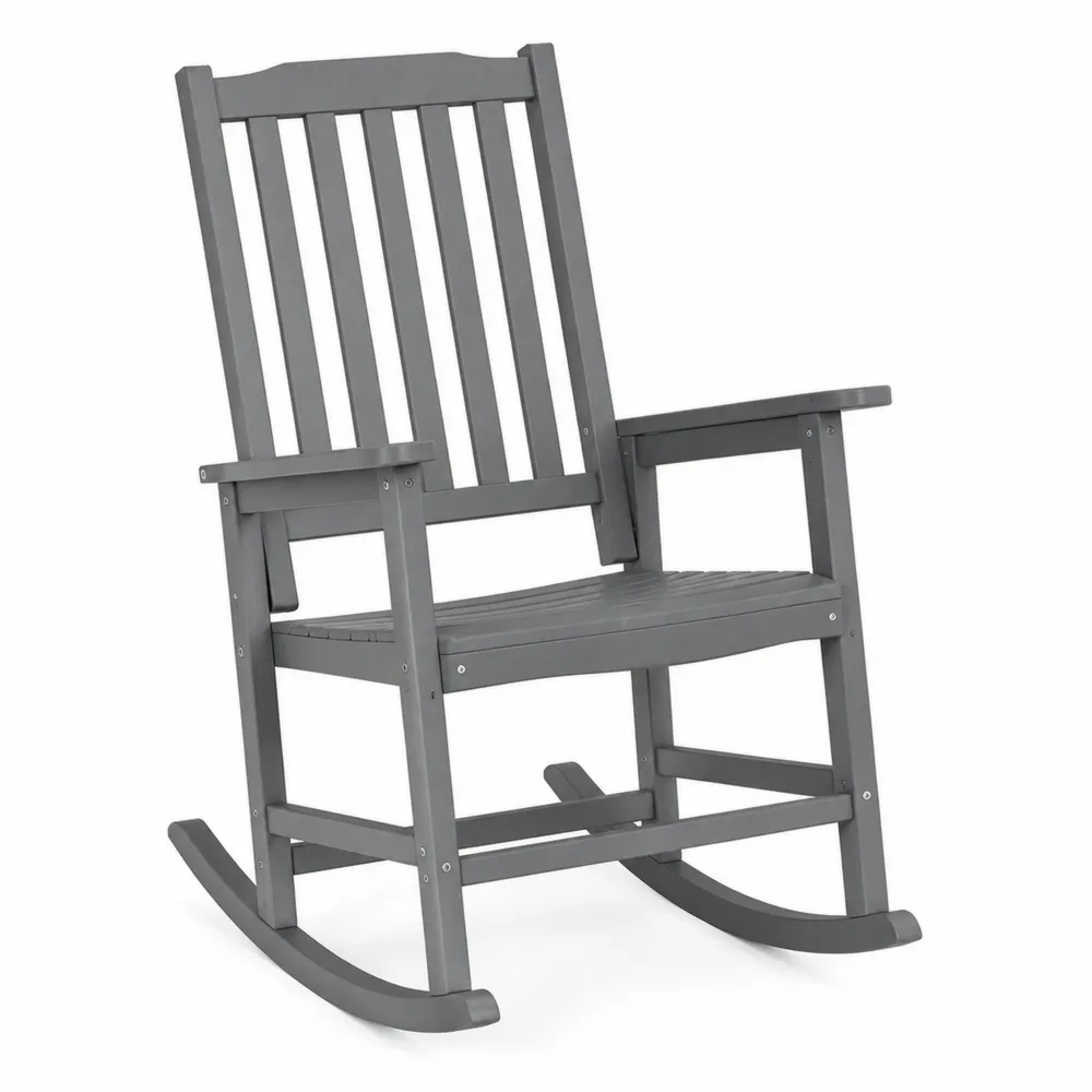 Chaise à bascule en bois Gris-Solvatrinela