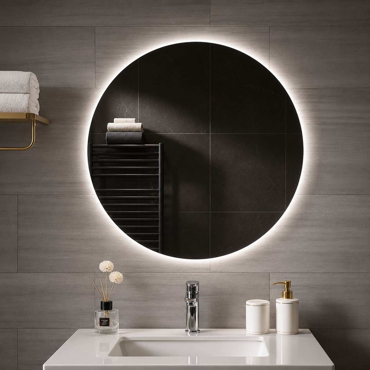 Smart Touch-Sensitive Multifunctional Mirror Light Three Colors
