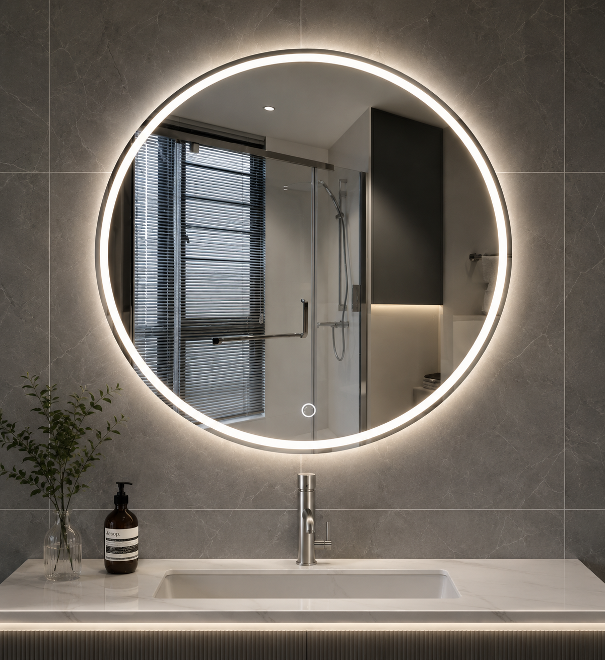 Round Smart Touch-Sensitive Multifunctional Wall-Mounted Light