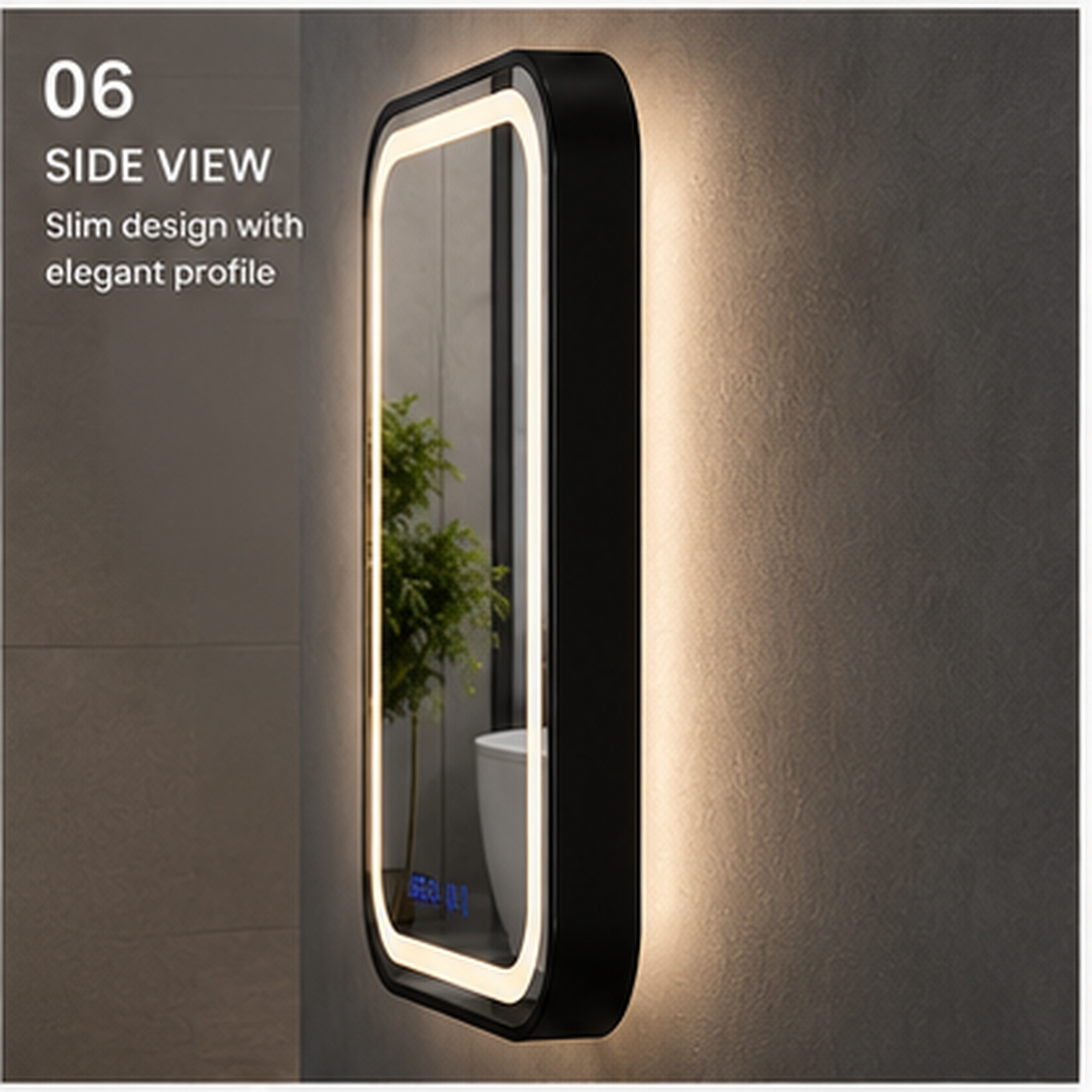 LEDSmartMirrorwith3ColorTouchscreenandBluetoothAntiFog