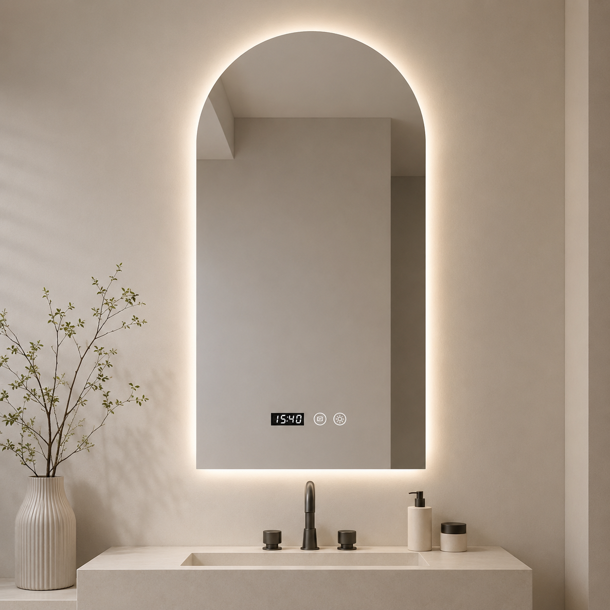 Smart Bathroom Mirror  LightMinimalist Custom Design