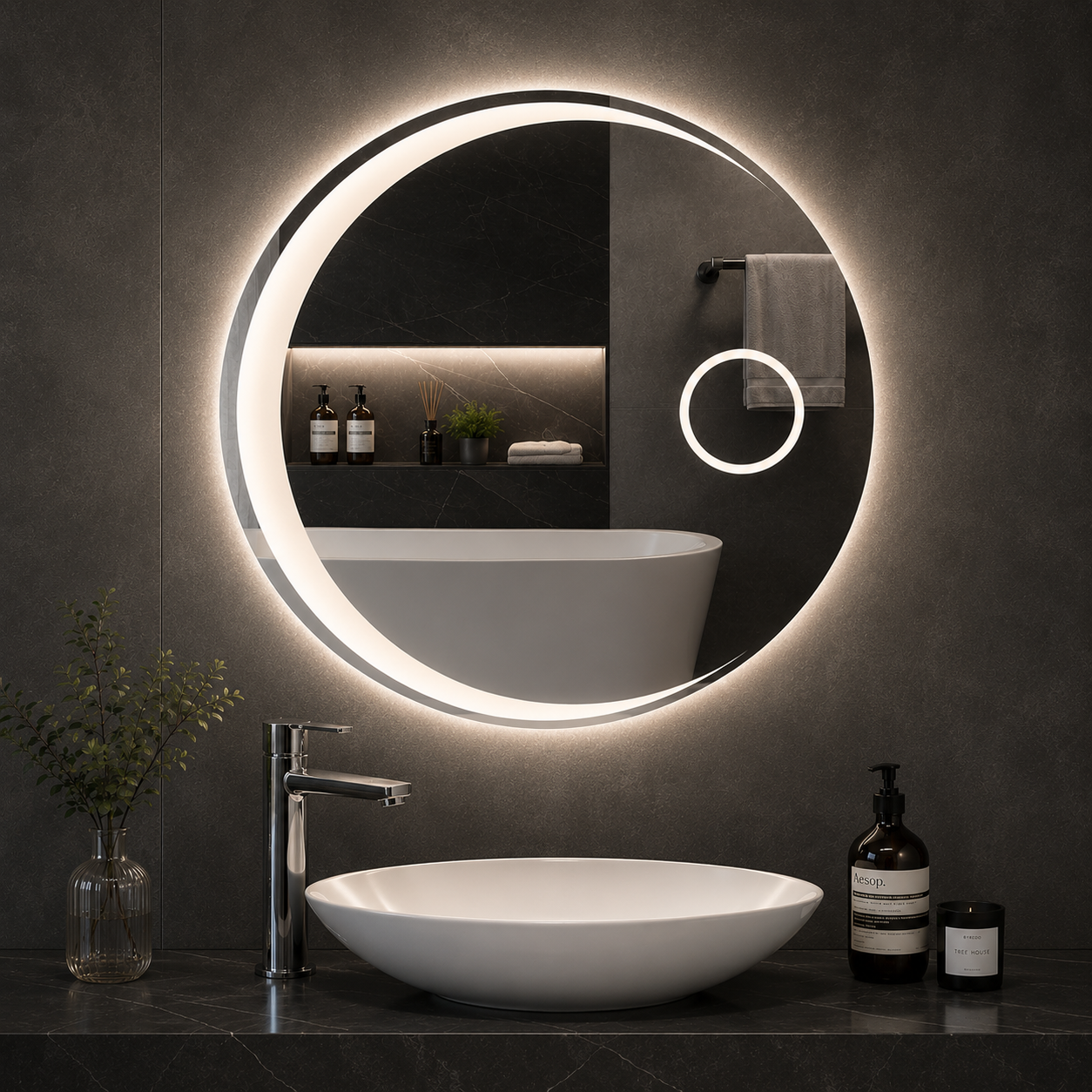 Features of the Garden Bathroom Smart Mirror  Touch-sensitive Anti-fog