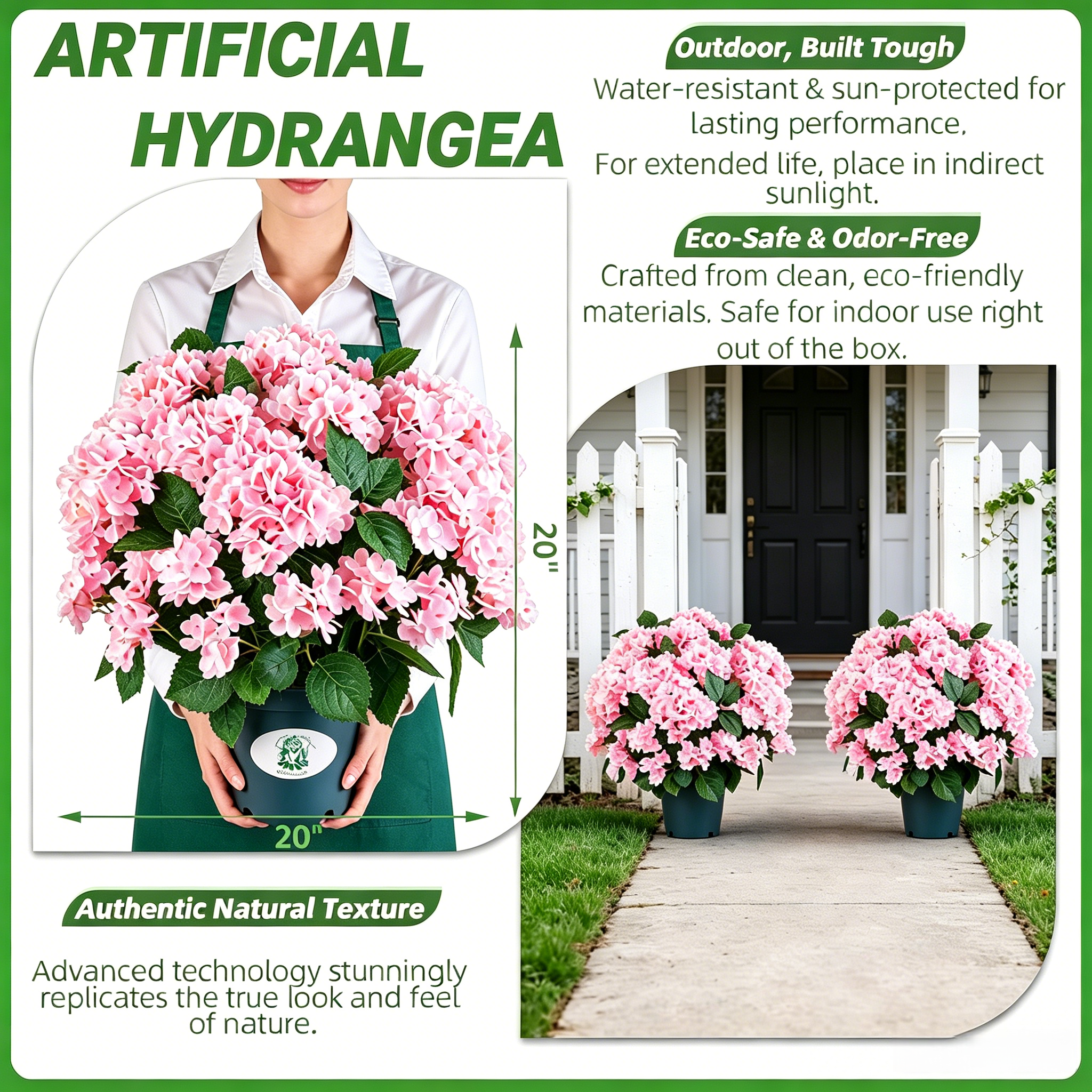 🔥Last Day 70% OFF🔥Artificial Outdoor Hydrangea Flowers - UV resistant, Waterproof, Windproof