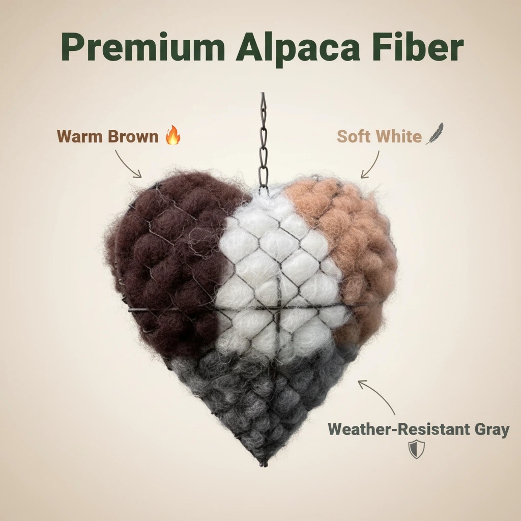 🔥HOT SALE 50%OFF🔥Handmade Alpaca Fiber Bird Nesting Heart