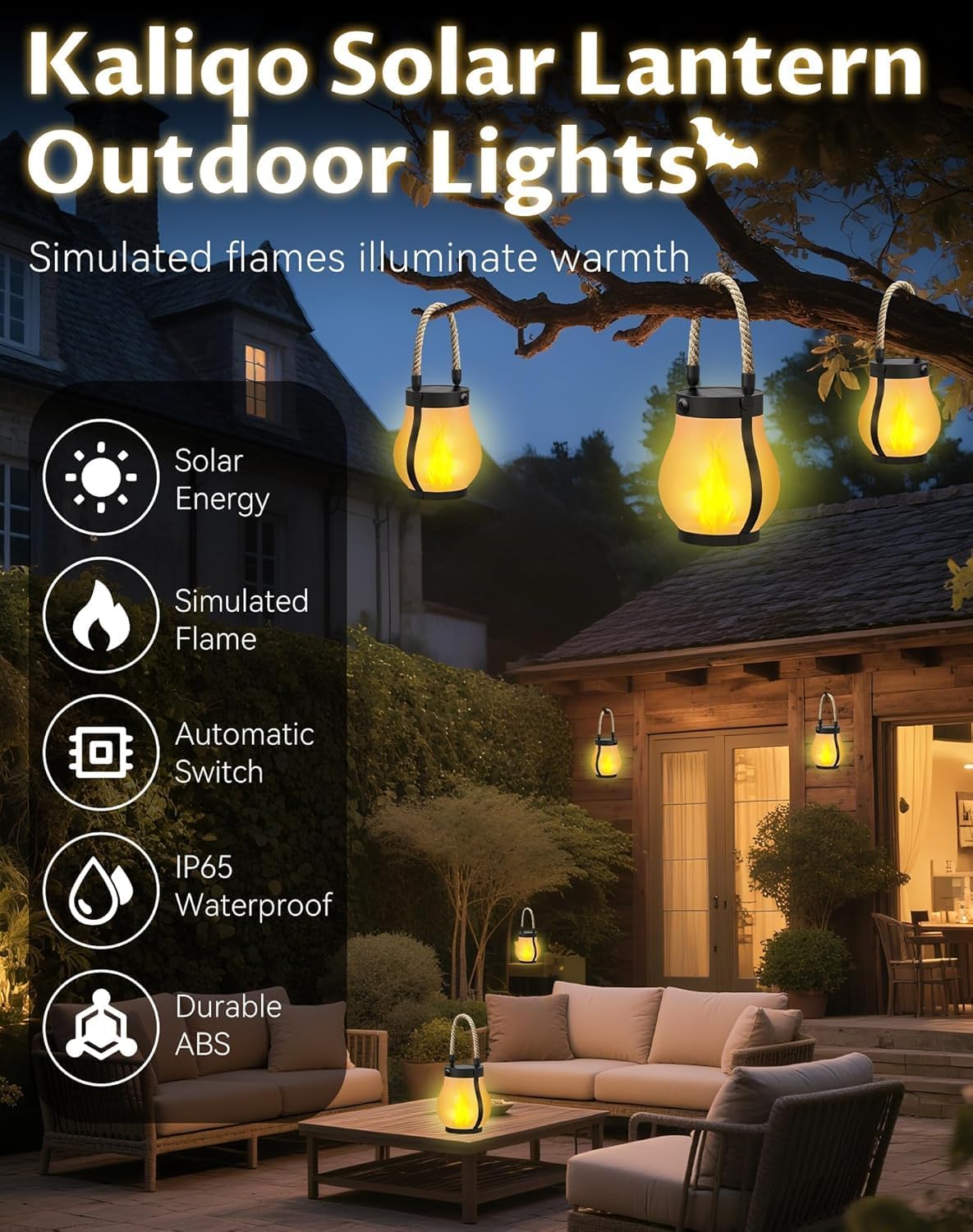 ✨Solar-powered outdoor lights - realistic flame dancing effect✨