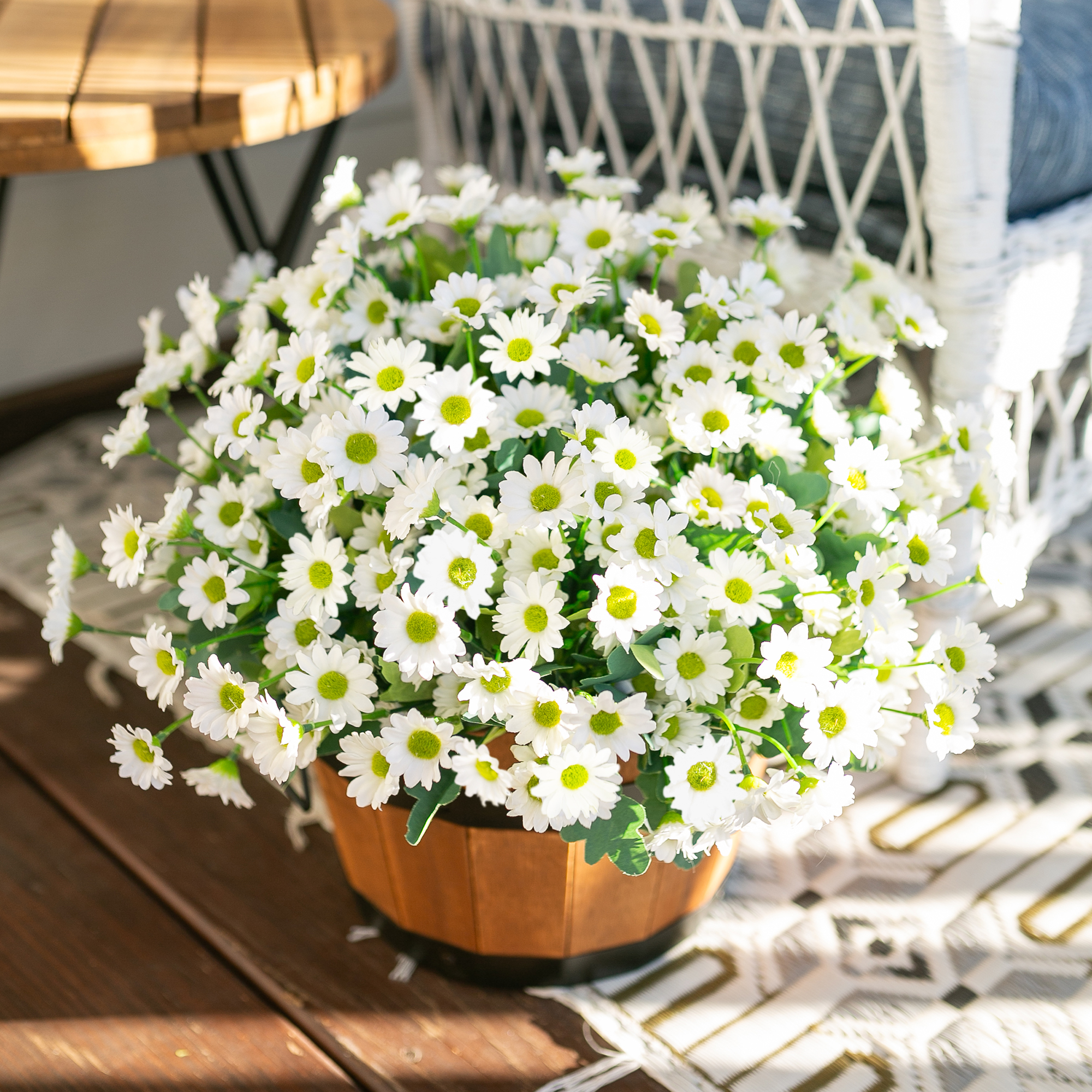 🌼💥Last Day Only $2.99 Each - Artificial Outdoor Mums Flowers - UV resistant, Waterproof, Windproof