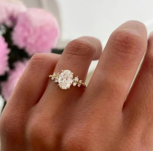 ✨Oval cubic zirconia eternal ring💝