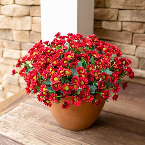 🌼💥Last Day Only $2.99 Each - Artificial Outdoor Mums Flowers - UV resistant, Waterproof, Windproof
