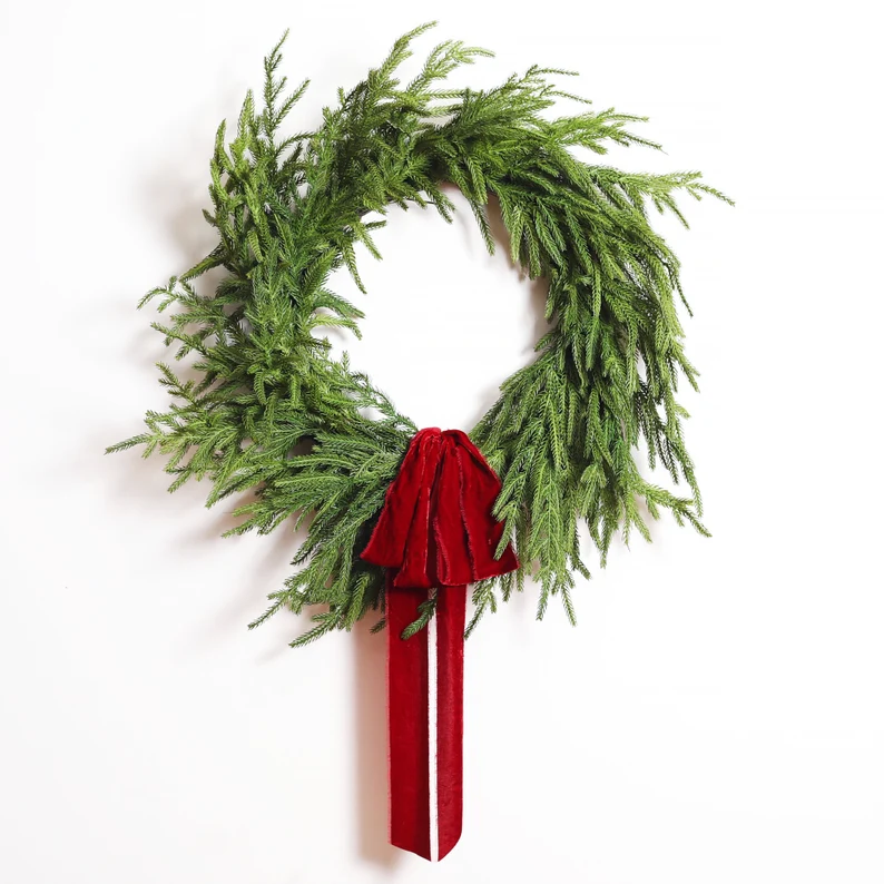 ✨Natural Christmas Greenery - Real Touch Norfolk Pine Garland