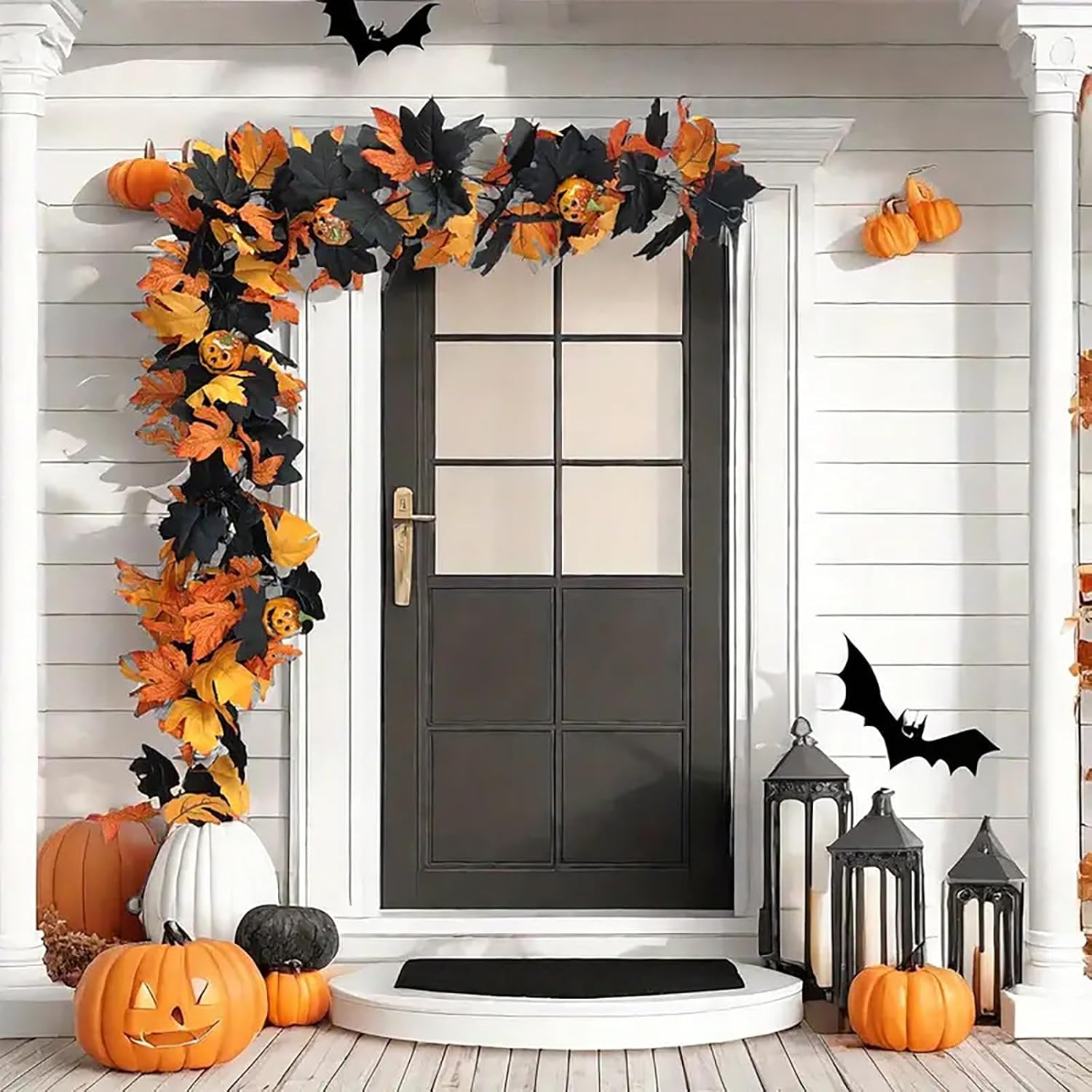 🍁$9.99 On Sale Today Only🍂Fall Wreath with Pumpkin Maple Leaves🎃