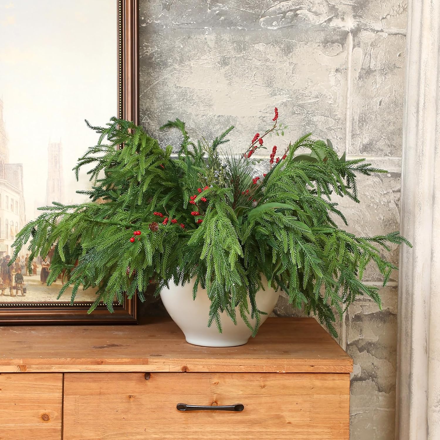 🔥Only $9.97🔥The Best Holiday Greenery - Realistic Norfolk Pine Stems