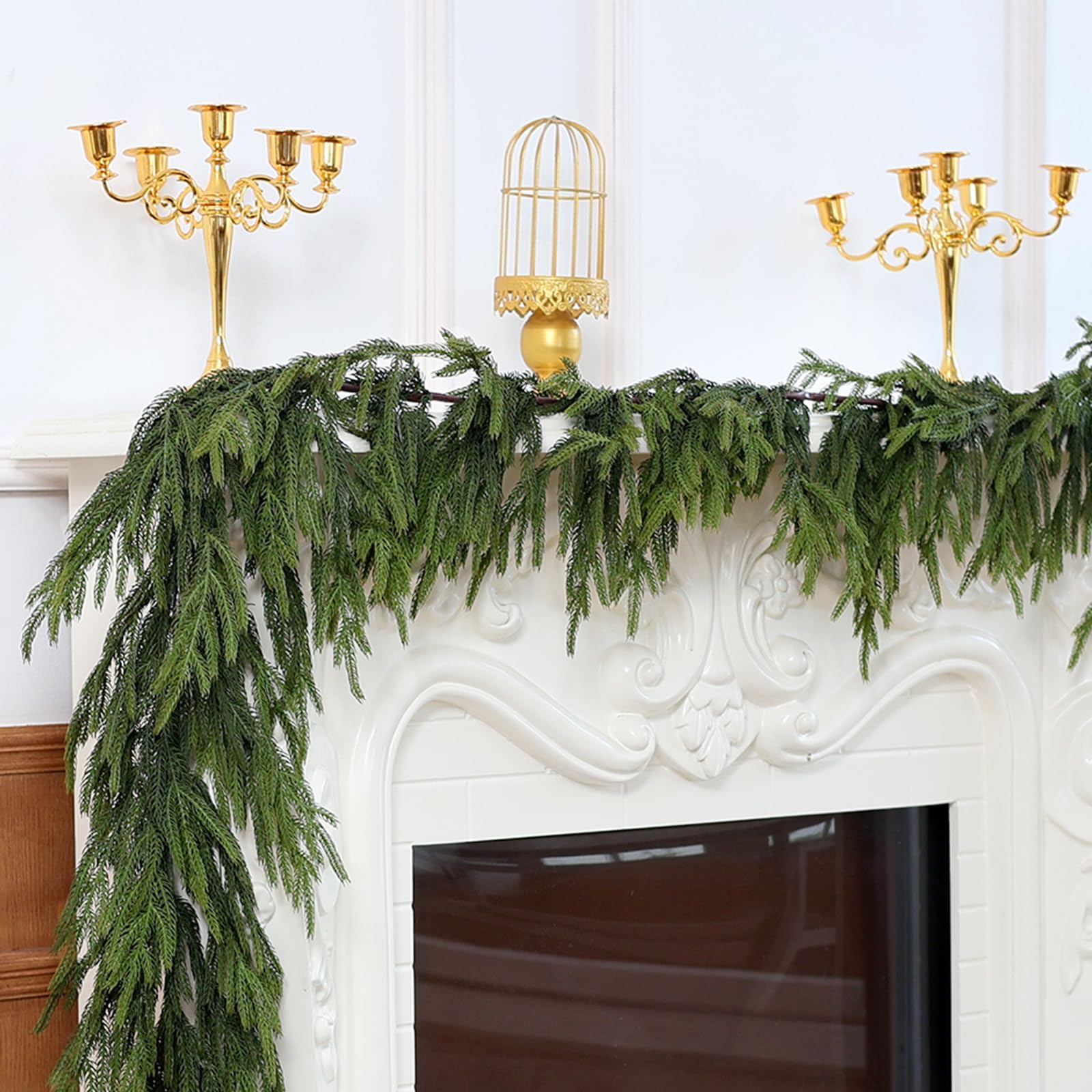 ✨Natural Christmas Greenery - Real Touch Norfolk Pine Garland