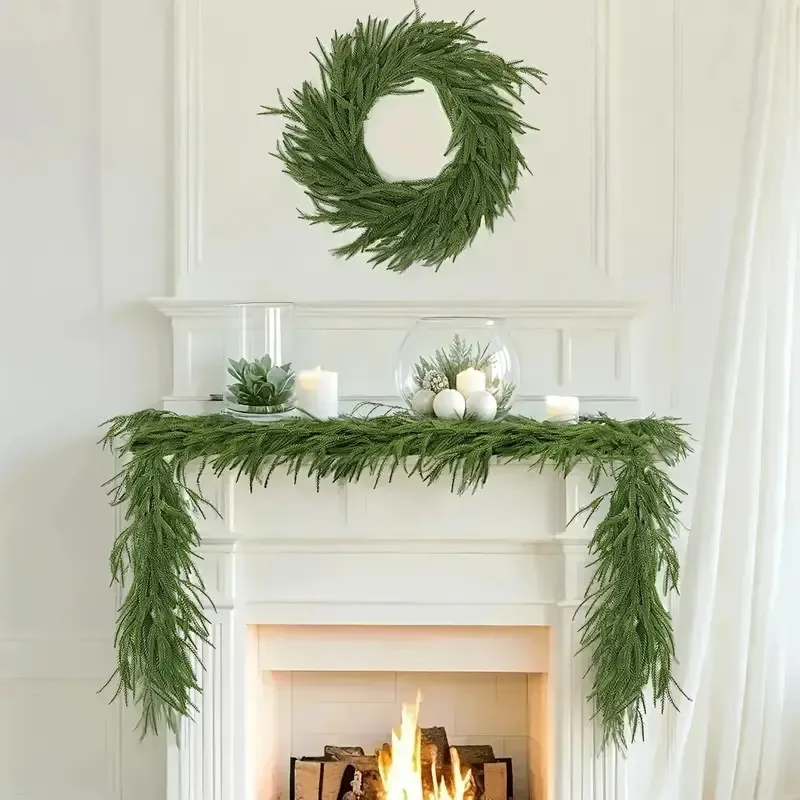 🎅2026 Super Value Set💥Christmas Greenery - Real Touch Norfolk Pine Garland🎄