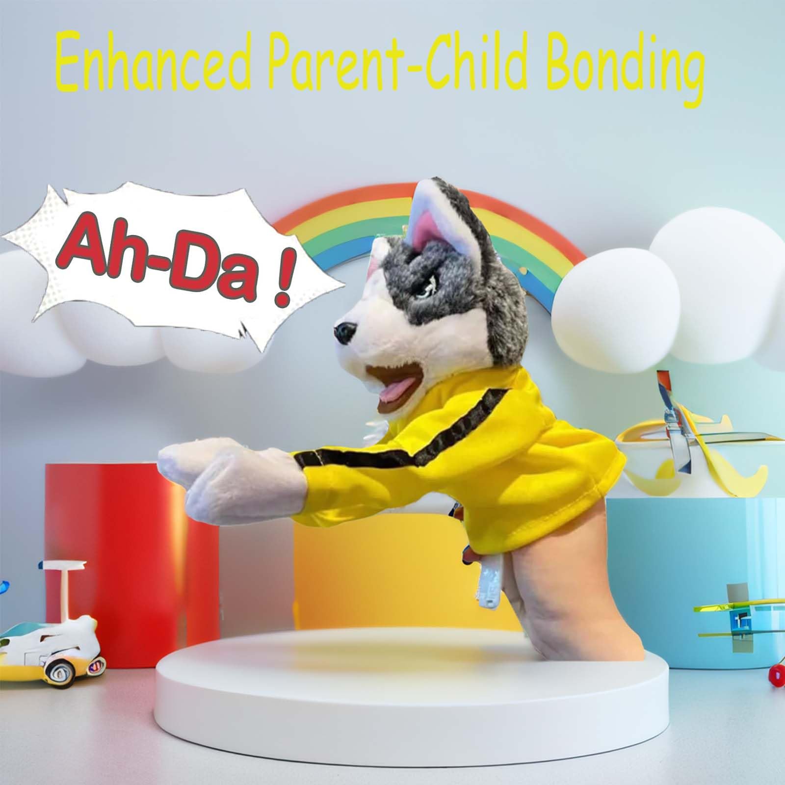 Kung Fu Animal Toy Husky Gloves with Sounds and Boxing Action