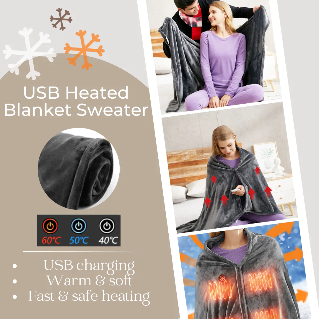 🔥Last Day 50% OFF🔥 Heated Blanket Sweater