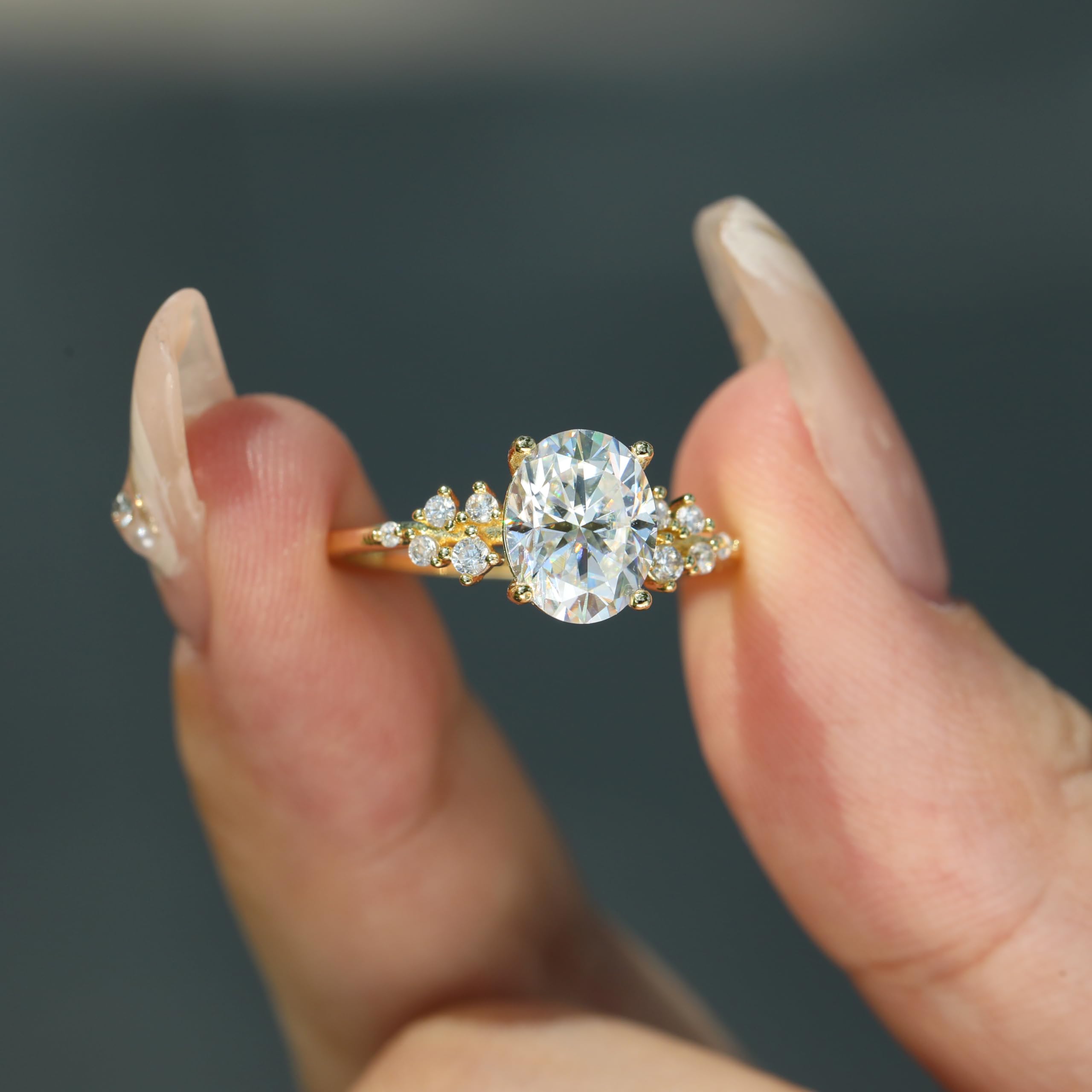 ✨Oval cubic zirconia eternal ring💝