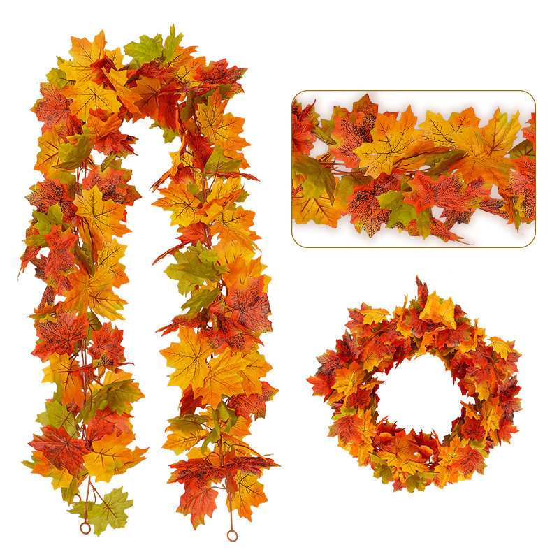 🍁$9.99 On Sale Today Only🍂Fall Wreath with Pumpkin Maple Leaves🎃