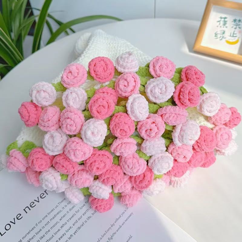 Handmade Crocheted Flowered Cushion Blanket - The Best Gift for Your Family🌹