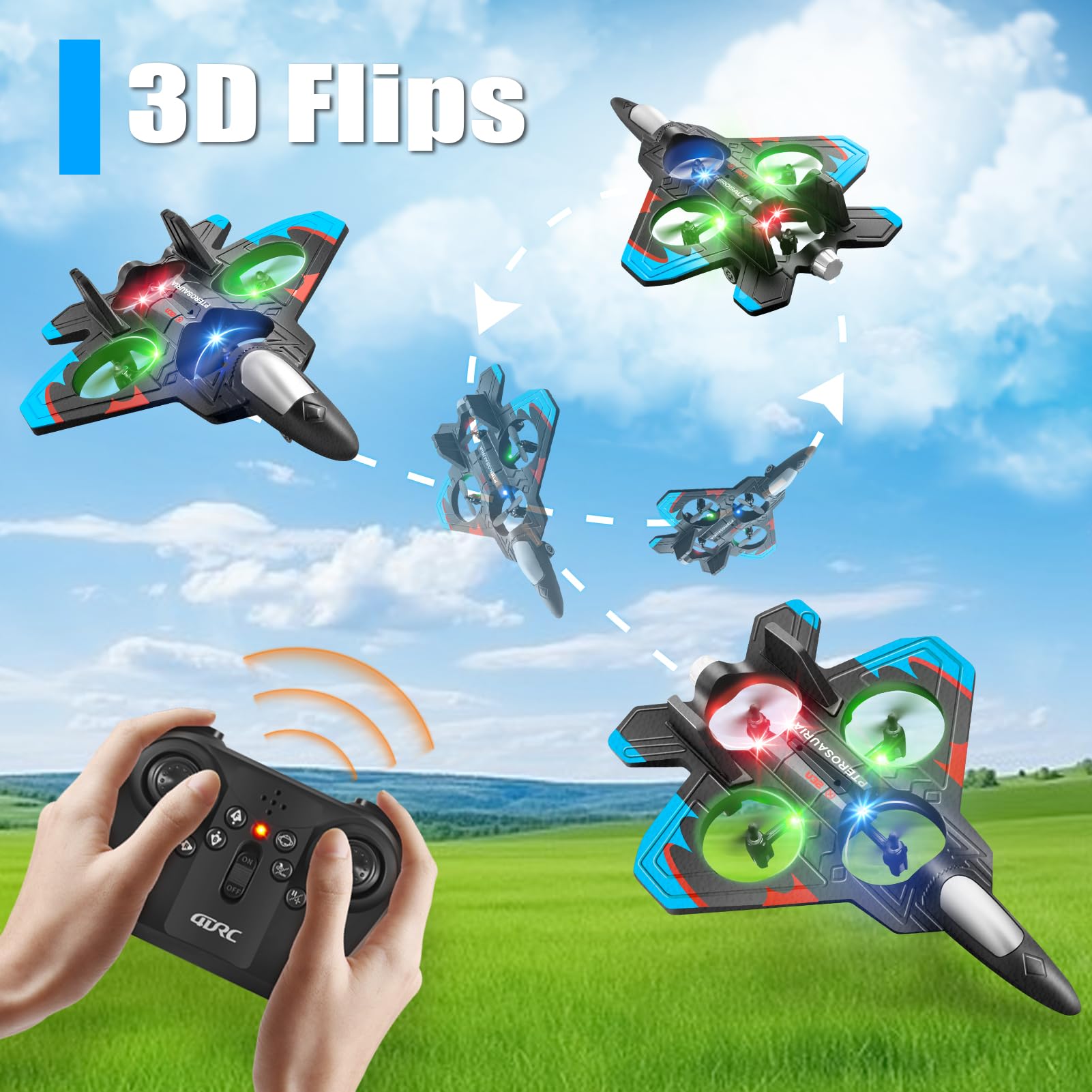 Foam remote control airplane, suitable for both children and adults, features stunt flips, a great toy gift for boys.✨